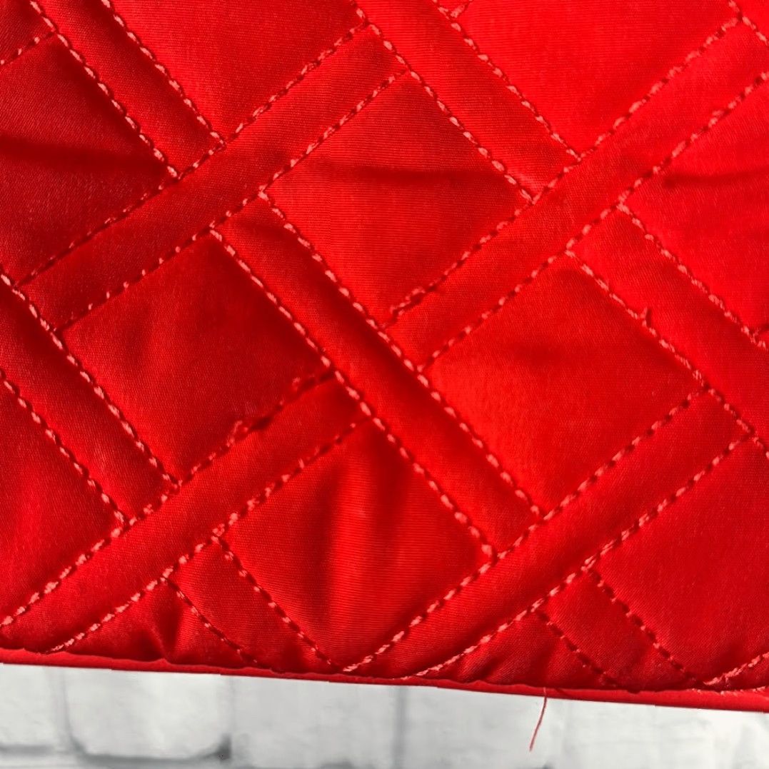 Vera Bradley Vera Bradley Canyon Sunset Pattern Leather Trim Shoulder Bag Purse Women's Medium Red Canvas Exterior Bag Size ONE SIZE - 4 Thumbnail