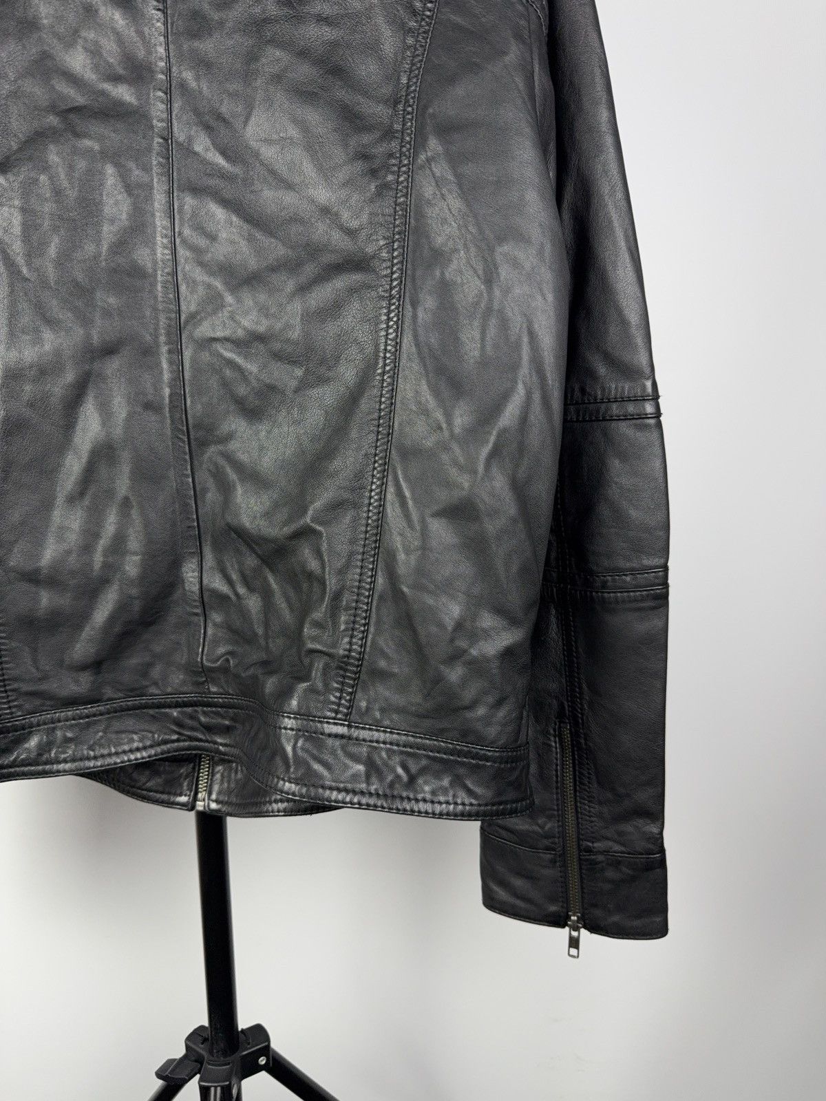 Vintage Vintage Leather Jacket Genuine Leahter bomber Moto Oldmoney Size L / US 10 / IT 46 - 14 Thumbnail