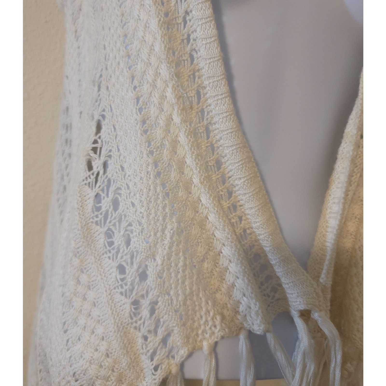 Other 2 Hip Wrapper Cream Crochet Open Front Cardigan Sweater XL Size XL / US 12-14 / IT 48-50 - 2 Thumbnail