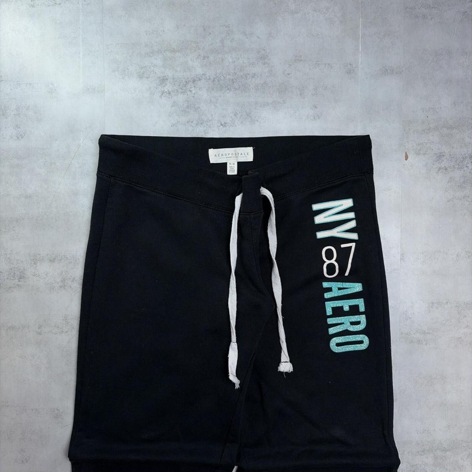 Aeropostale Y2K Black Aeropostale Grunge Flared Sweatpants Size 32" / US 10 / IT 46 - 2 Thumbnail