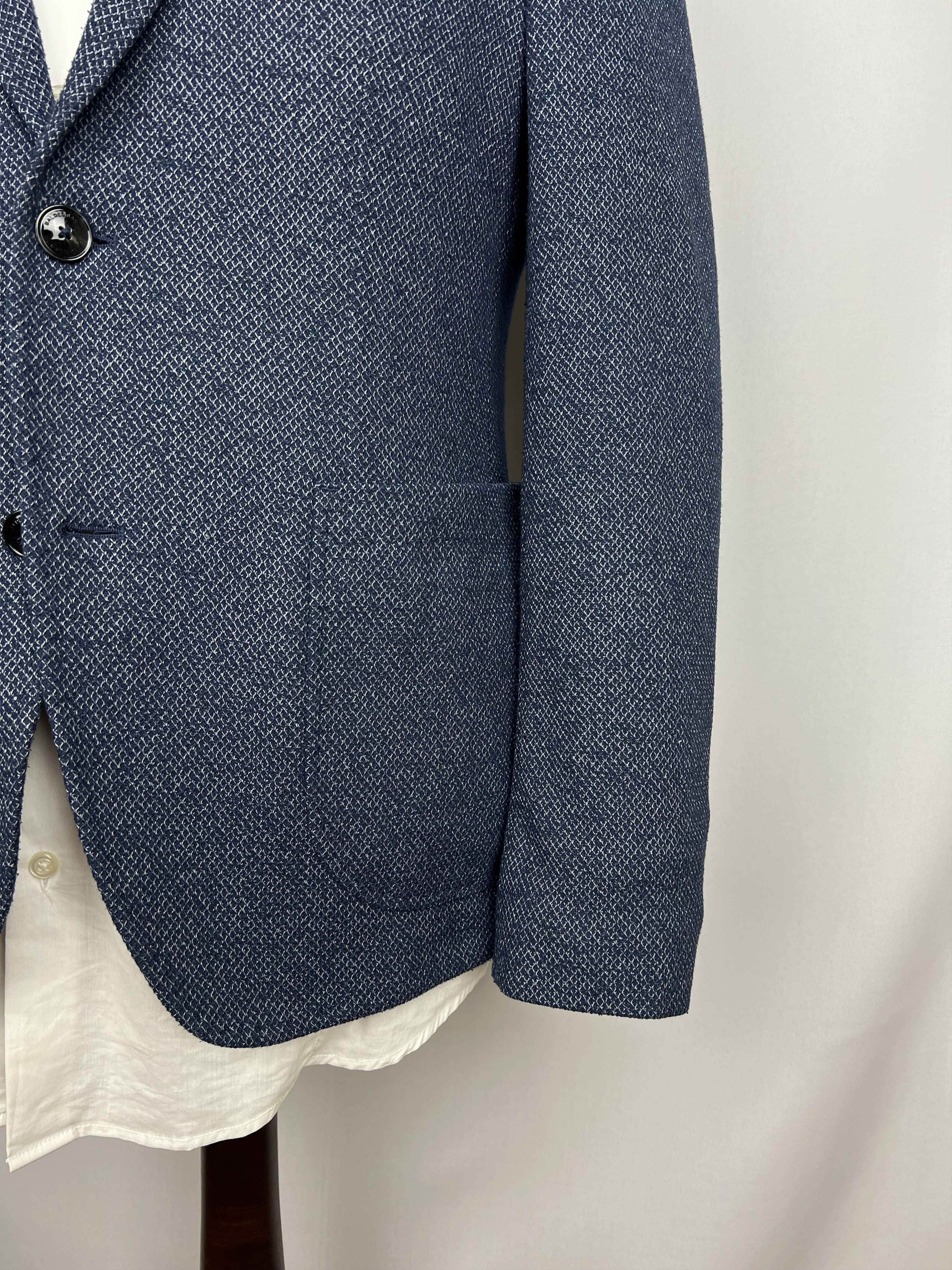 Baldessarini Solid Textured Stretch Cotton-Blend Unlined Sport Coat Size 38R - 7 Thumbnail