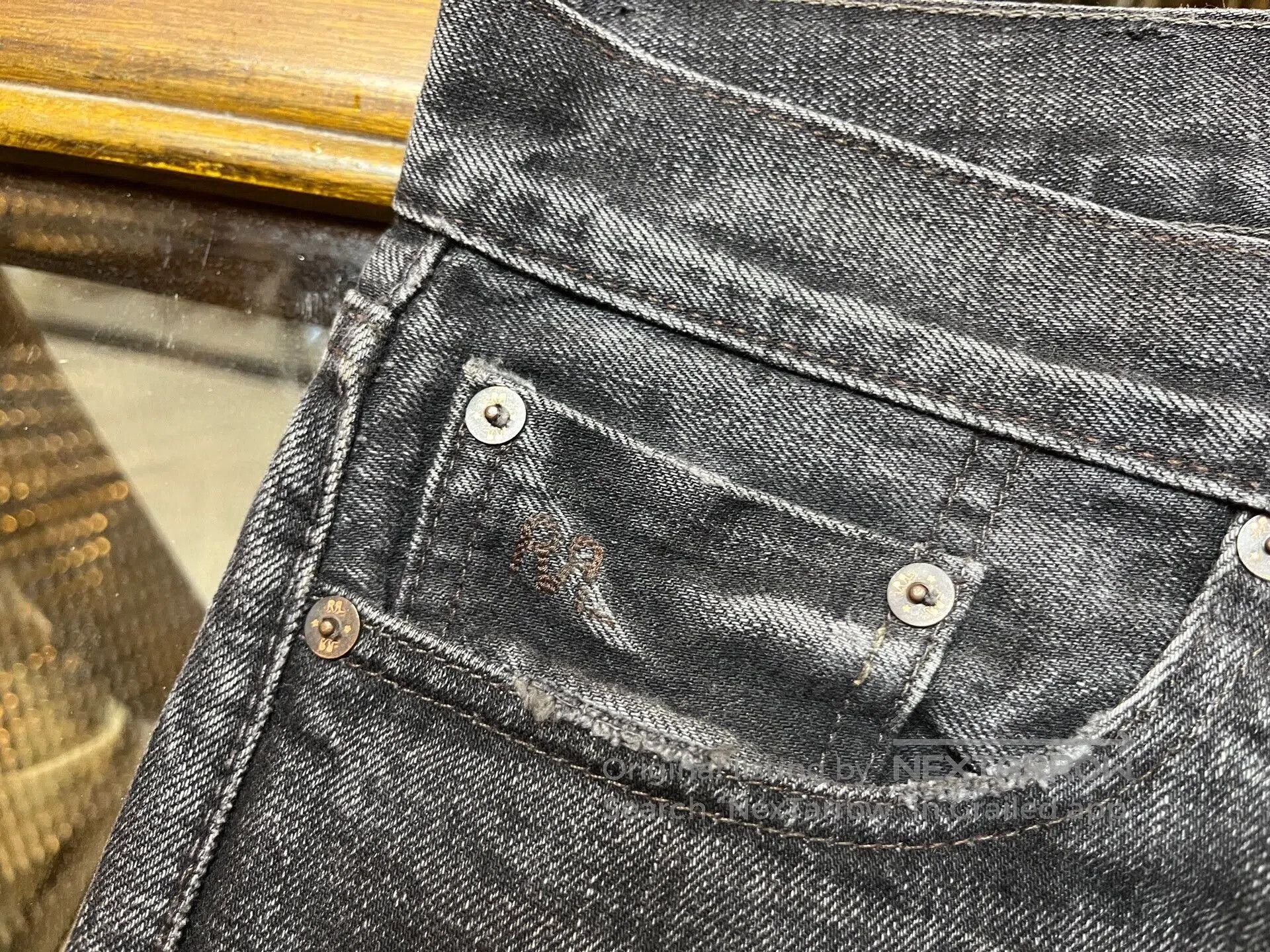 RRL Ralph Lauren double rl black denim jeans 30x30. Size US 30 / EU 46 - 4 Thumbnail