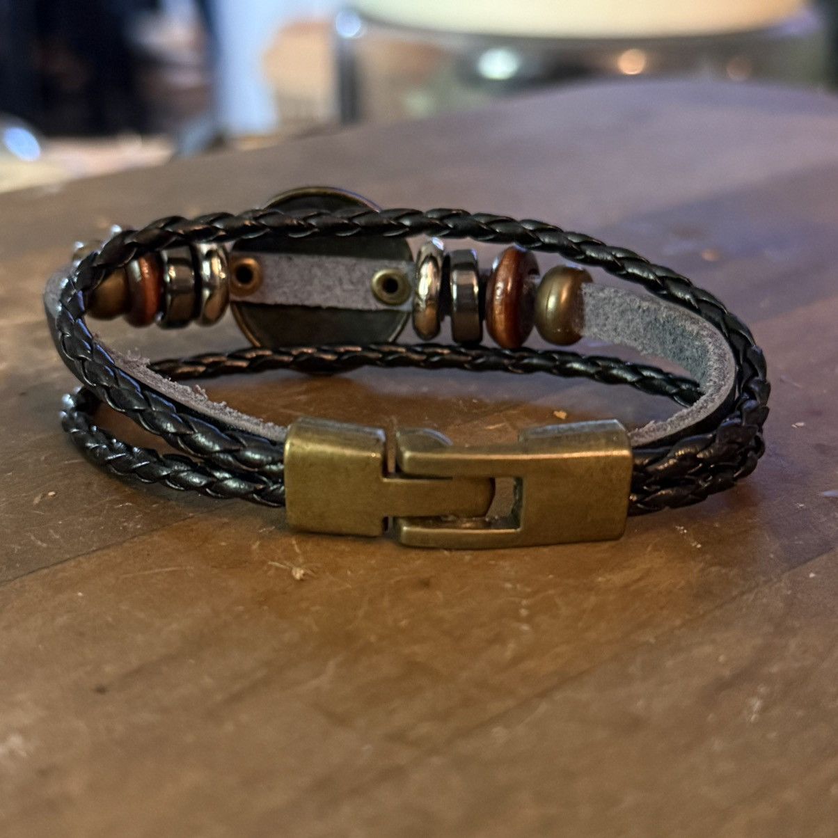 Other Unisex multi strand braided leather Sagittarius bracelet Size ONE SIZE - 6 Thumbnail