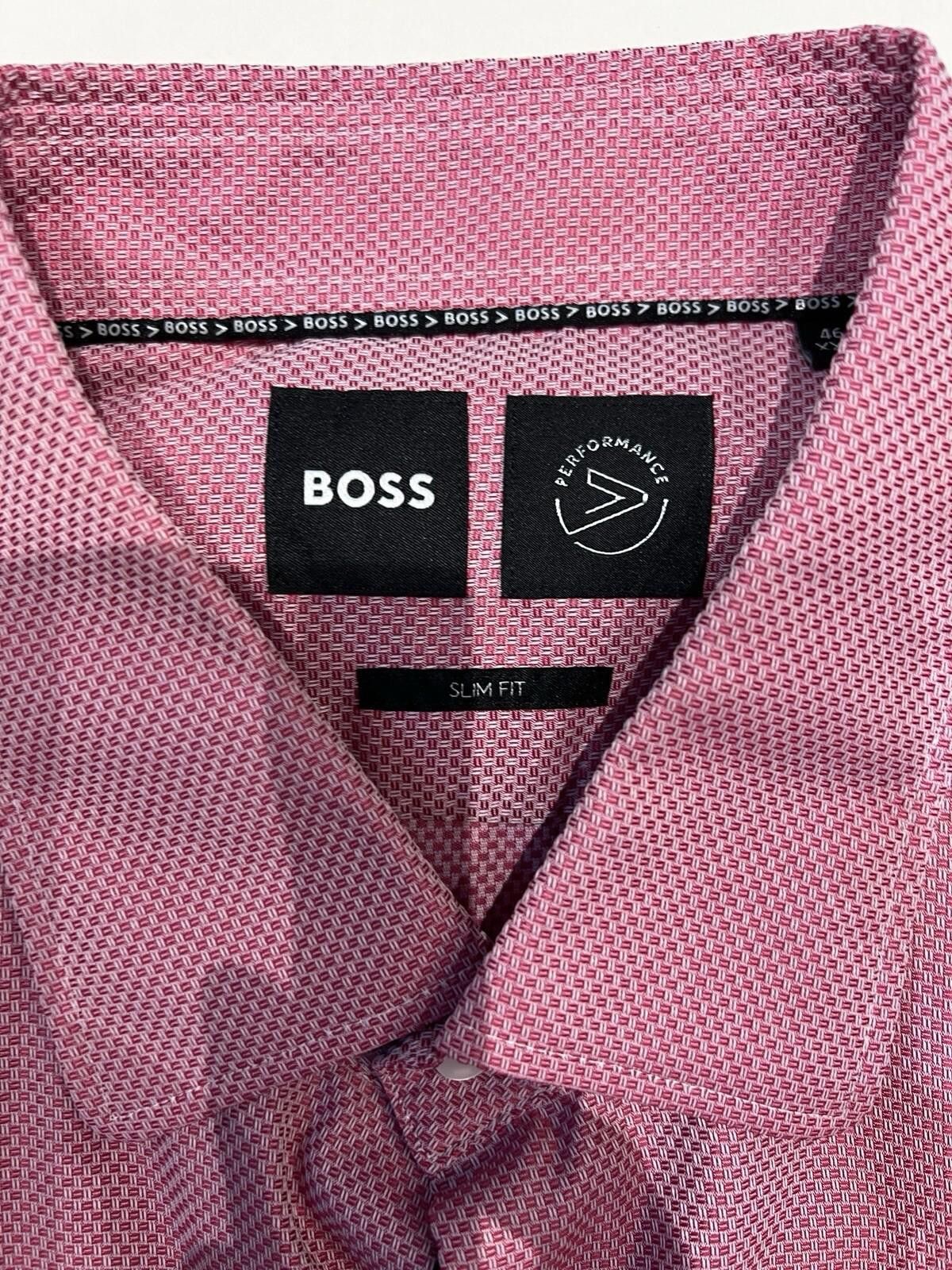 Hugo Boss Hugo Boss Button Down Shirt Red Size 46 / XXL Long sleeve Size 48R - 2 Thumbnail
