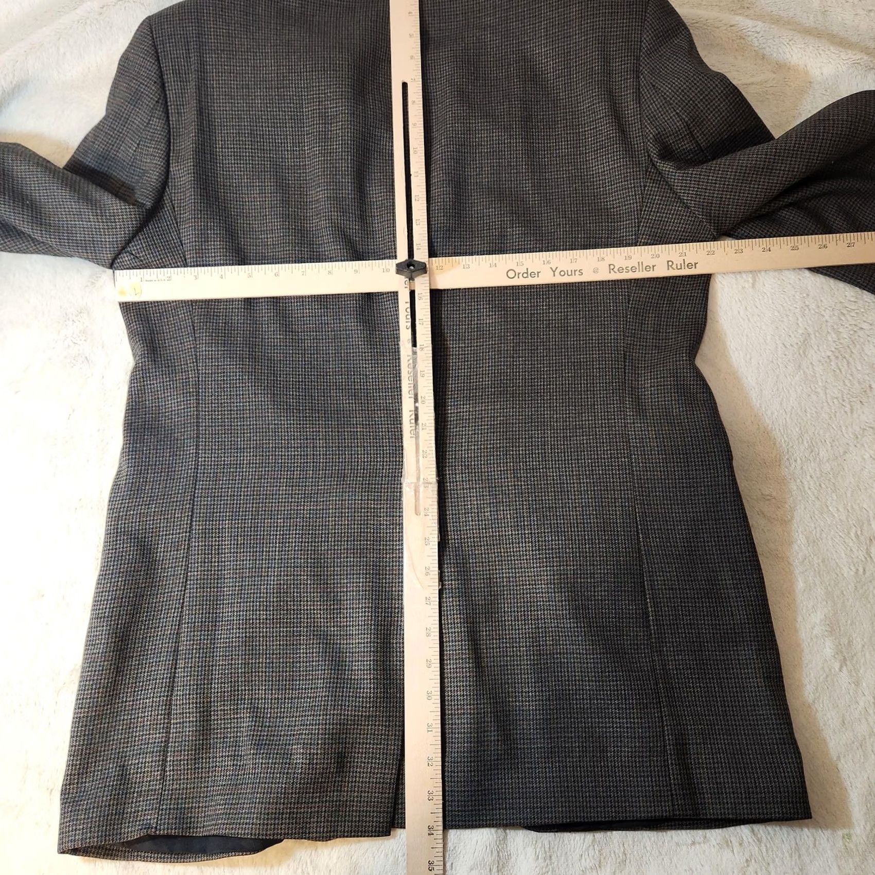 Ralph Lauren VINTAGE Mich 44R Brown Wool Houndstooth Plaid Jacket Canada Size US S / EU 44-46 / 1 - 5 Thumbnail