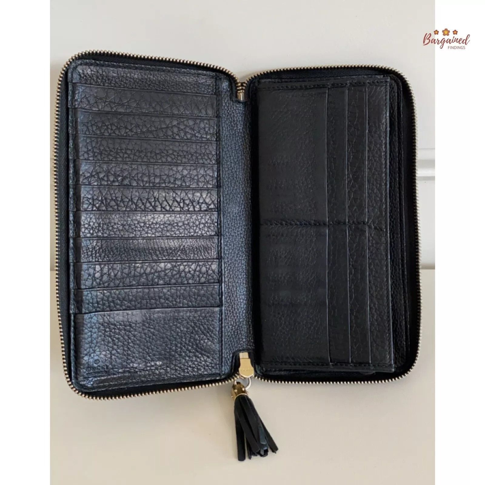Gucci GUCCI Pebbled Leather Soho G Zip Around Long Wallet Size ONE SIZE - 4 Thumbnail
