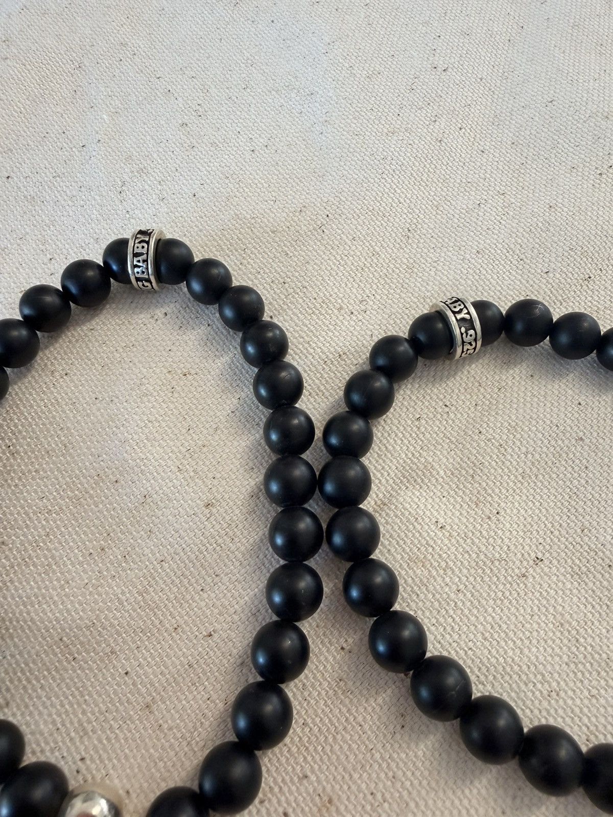 King Baby Studio Black Onyx Silver Anchor Size ONE SIZE - 4 Thumbnail