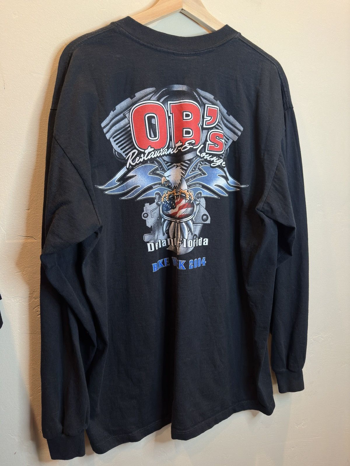 image of Art x Made In USA Vintage Bike Week Daytona Beach Ob’S Usa-Made Shirt in Black, Men's (Size XL)