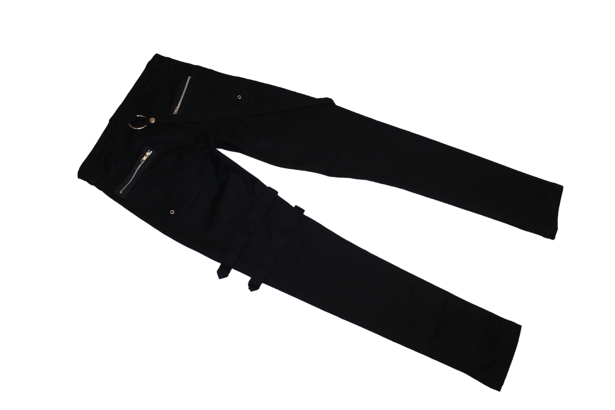 Hysteric Glamour 💥 Vixxsin Steampunk Bondage Black Stretch Pants Slim Fit Size US 32 / EU 48 - 6 Thumbnail