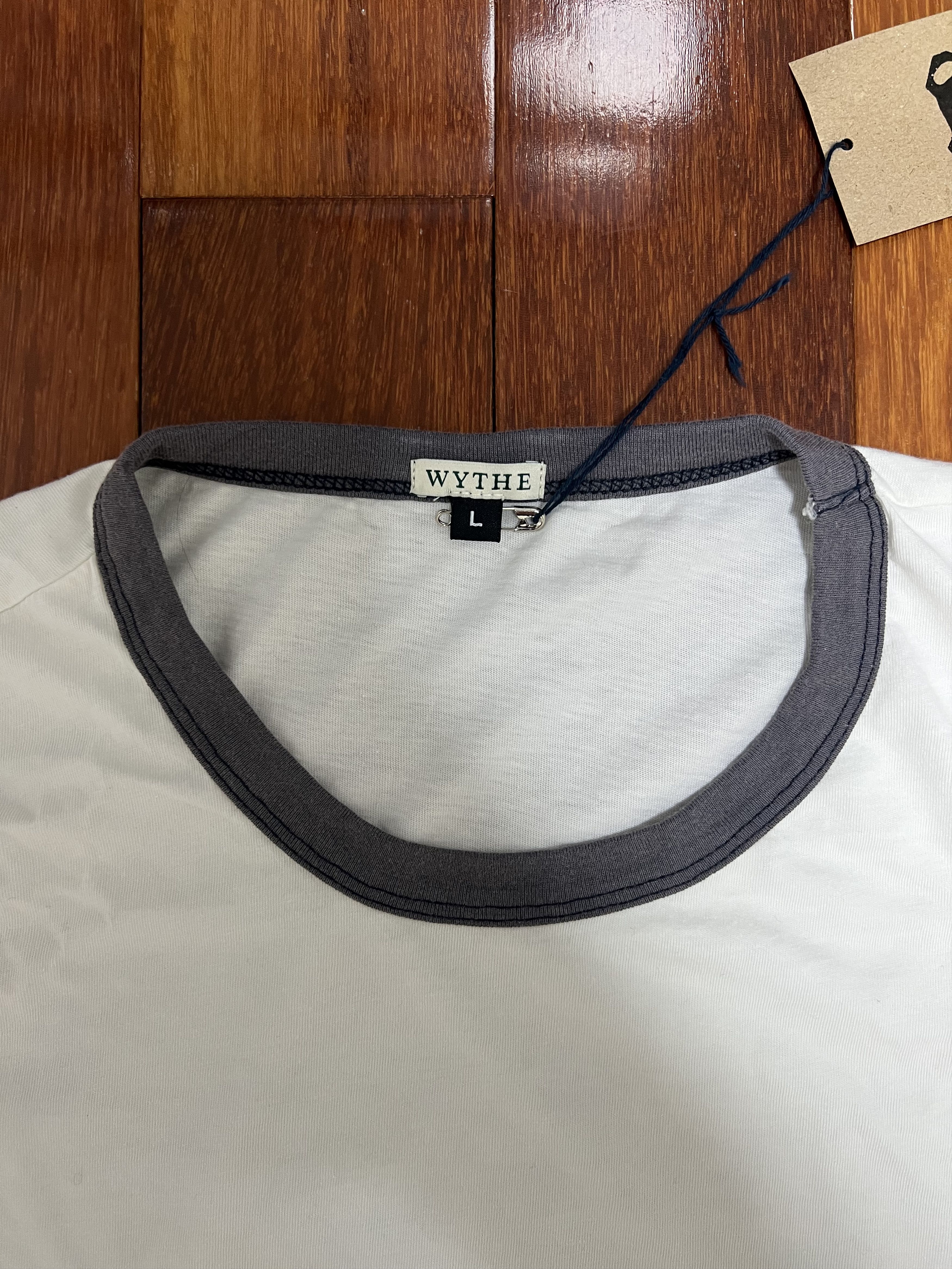 WYTHE 💚 Wythe Cotton Ringer T-Shirt Barnstormers Back Print NEW Size US L / EU 52-54 / 3 - 6 Thumbnail