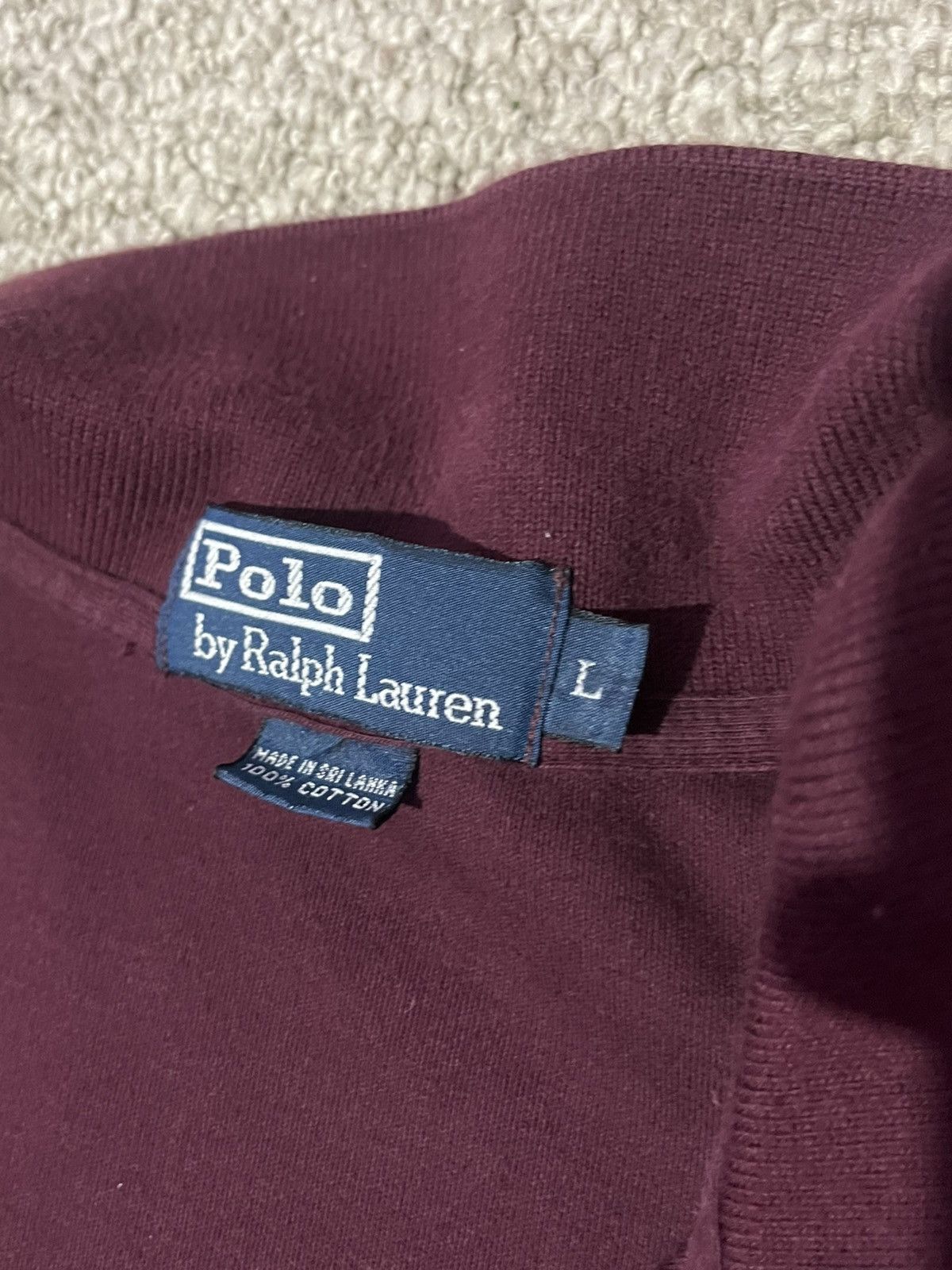 Designer × Polo Ralph Lauren × Vintage VINTAGE ralph lauren polo dark red with dark green horse Size US L / EU 52-54 / 3 - 4 Thumbnail