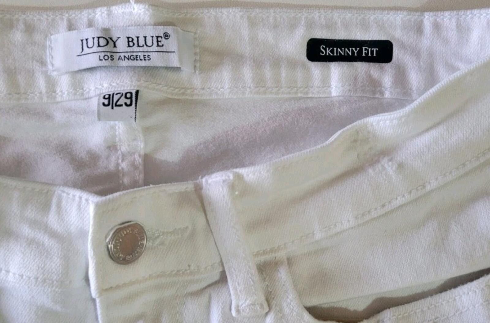 Other JUDY BLUE Womens White Jeans Distressed Denim Size 9/29 Size 29" - 3 Thumbnail