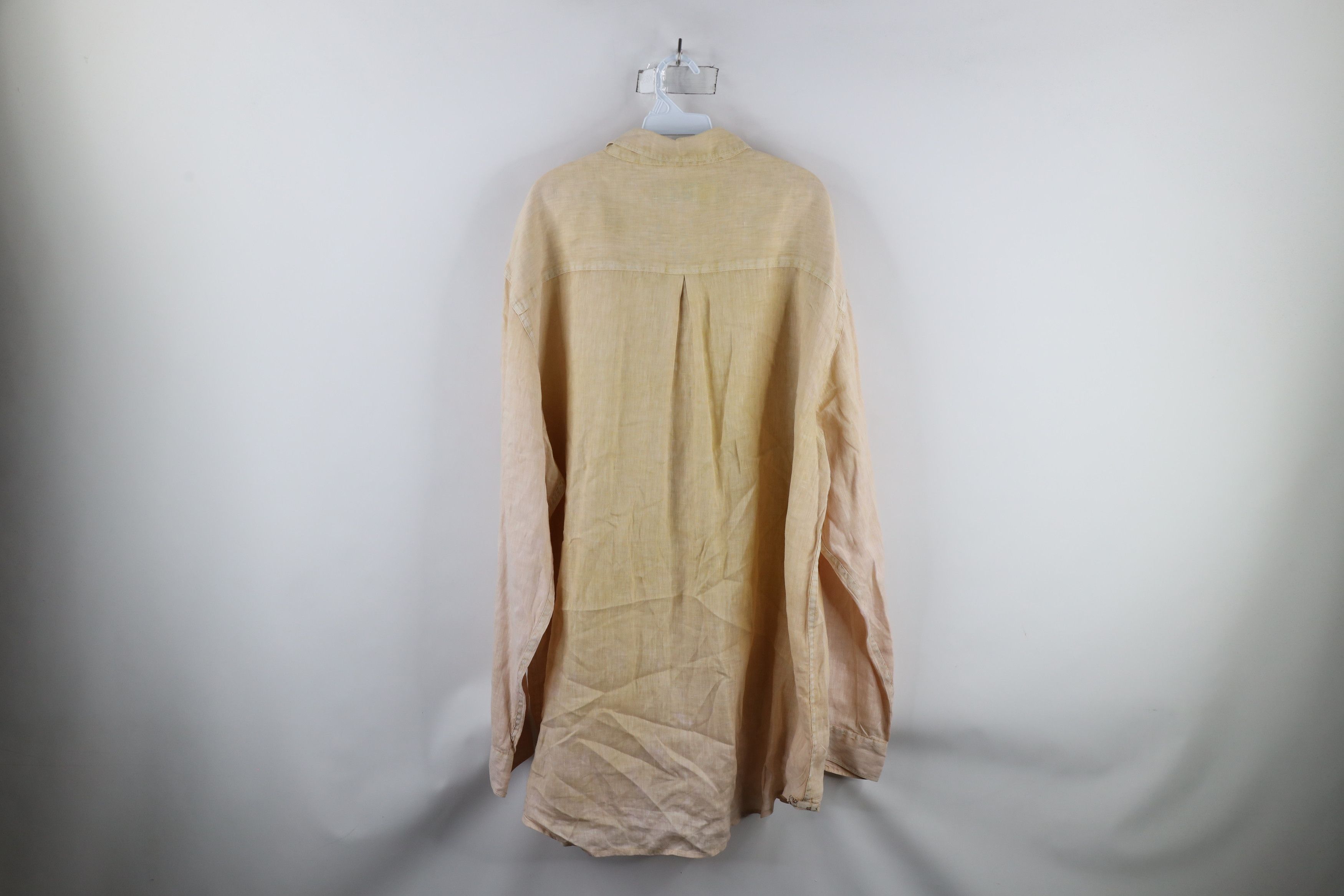 Vintage Vintage 90s Streetwear Linen Long Sleeve Button Shirt Size US XXL / EU 58 / 5 - 9 Thumbnail