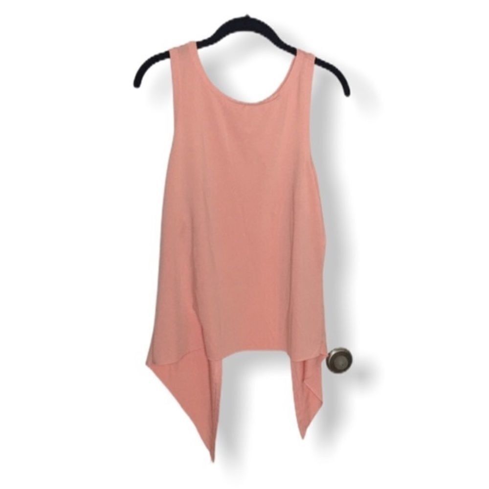 Other Peach Draped Open Back Tank Top Sz S Soft Flowy Asymmetrical Size S / US 4 / IT 40 - 1 Thumbnail