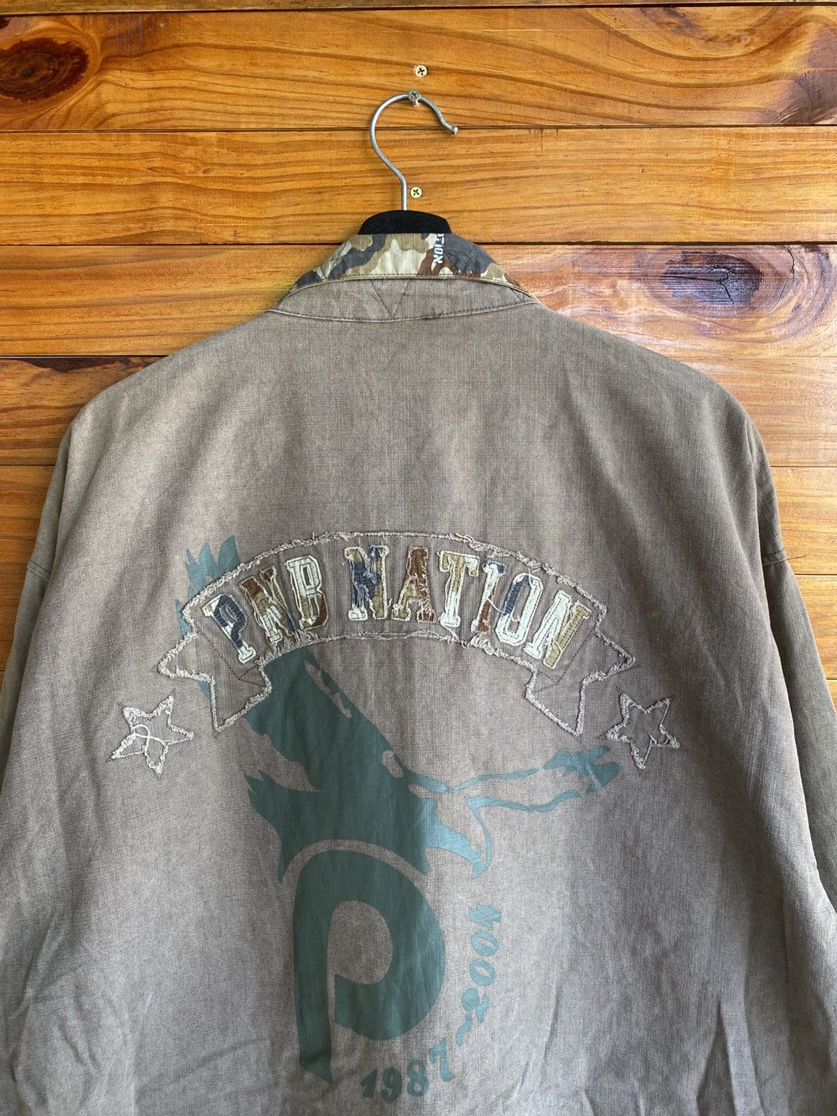 Vintage Vintage Y2K PNB Nation Utility Jacket XXL Brown Camo Collar Size US XXL / EU 58 / 5 - 6 Thumbnail