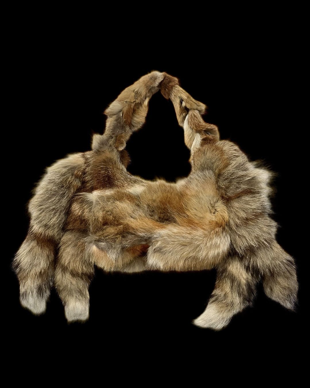 Vintage Fox Fur Bag Y2K Glamour