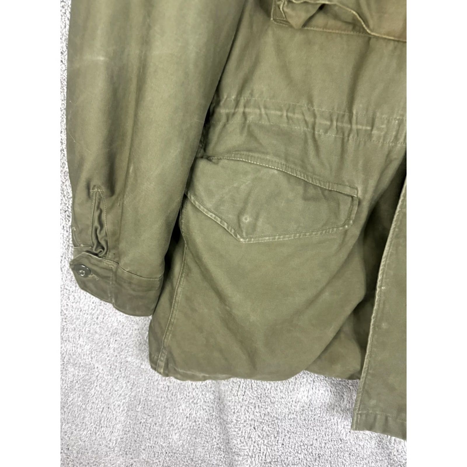 Olive VINTAGE US Army M-1951 Field Jacket Mens Long Small Olive Green Coat 1950s Size US S / EU 44-46 / 1 - 2 Thumbnail