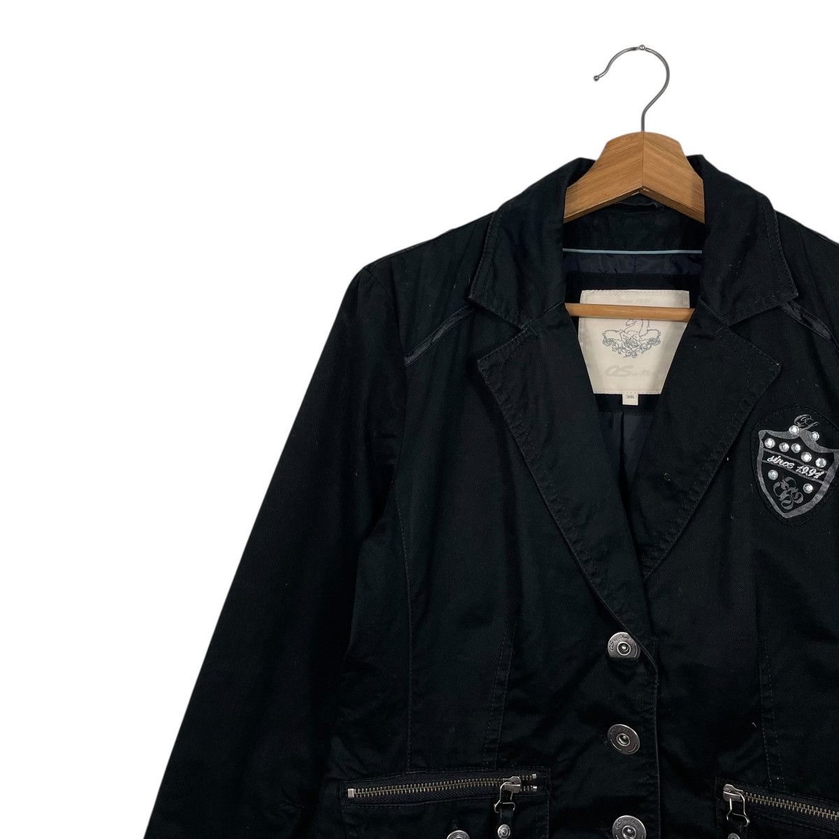Other Black Punk QS Crop Jacket Size XS / US 0-2 / IT 36-38 - 6 Thumbnail
