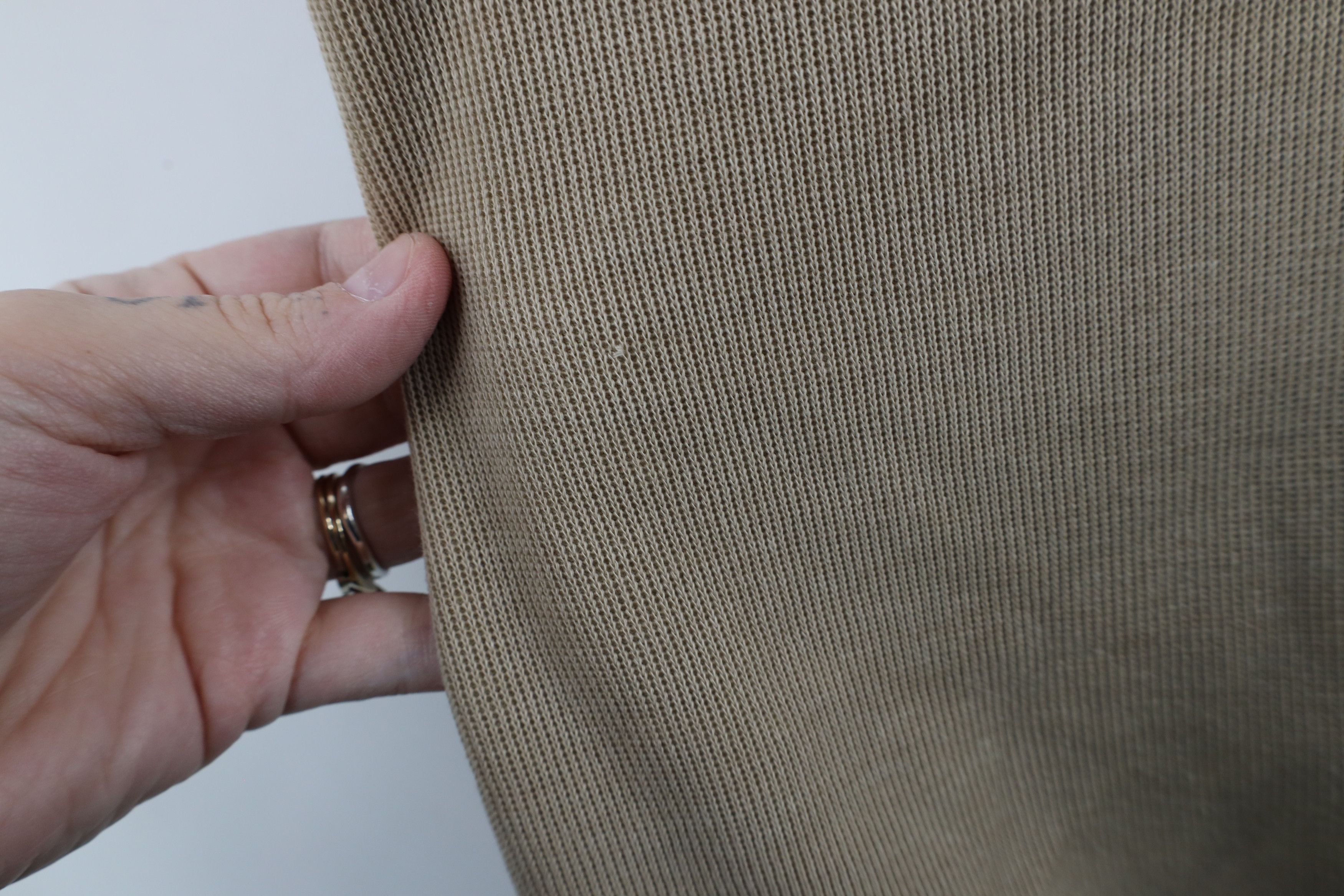 Vintage Vintage 90s Streetwear Waffle Knit Pullover Polo Beige Size US L / EU 52-54 / 3 - 5 Thumbnail