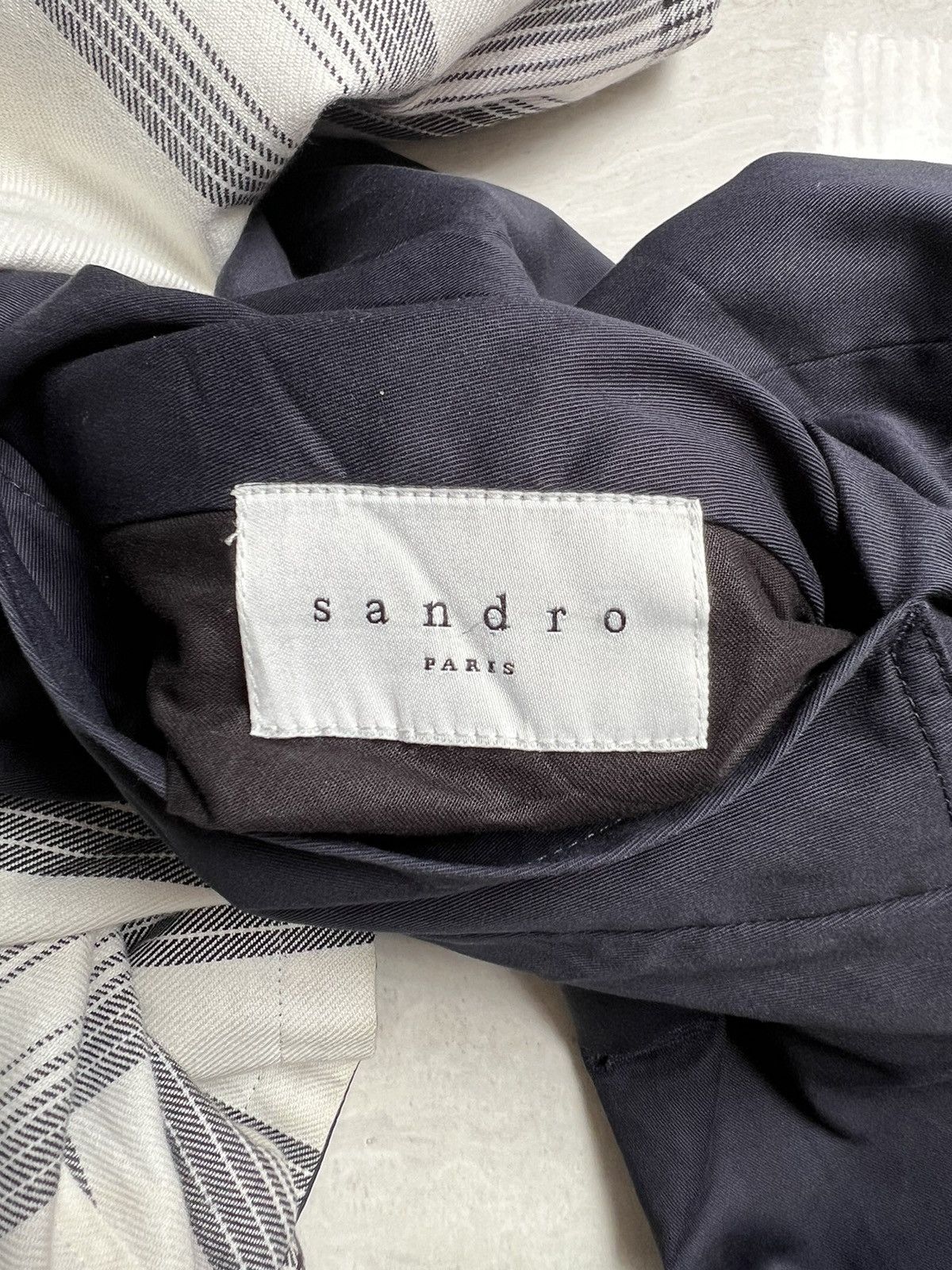 Sandro SANDRO Paris Navy Reversible Coat Jacket Size US M / EU 48-50 / 2 - 15 Thumbnail