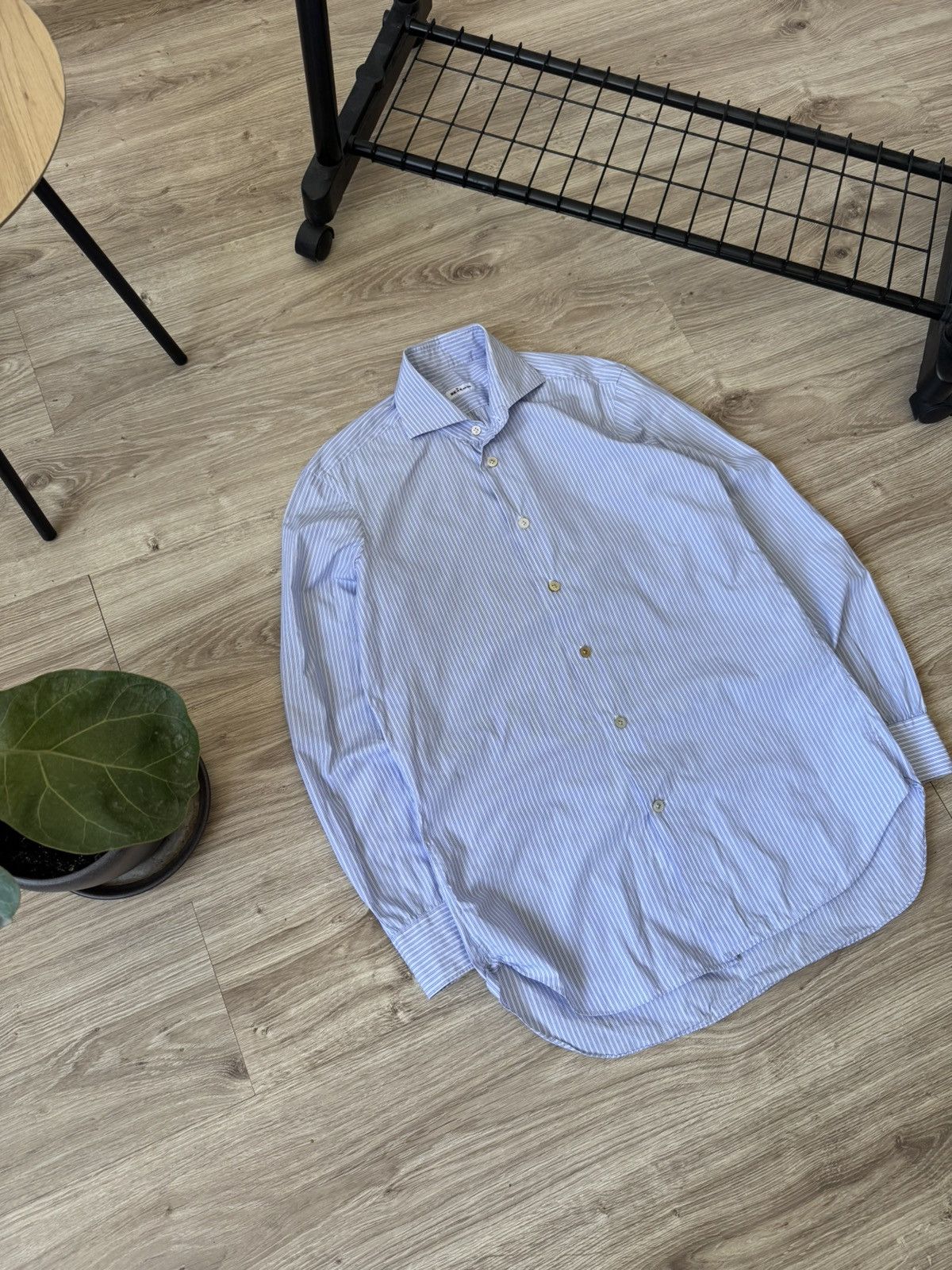 Kiton Kiton Striped Button Up Shirt Size US L / EU 52-54 / 3 - 2 Thumbnail