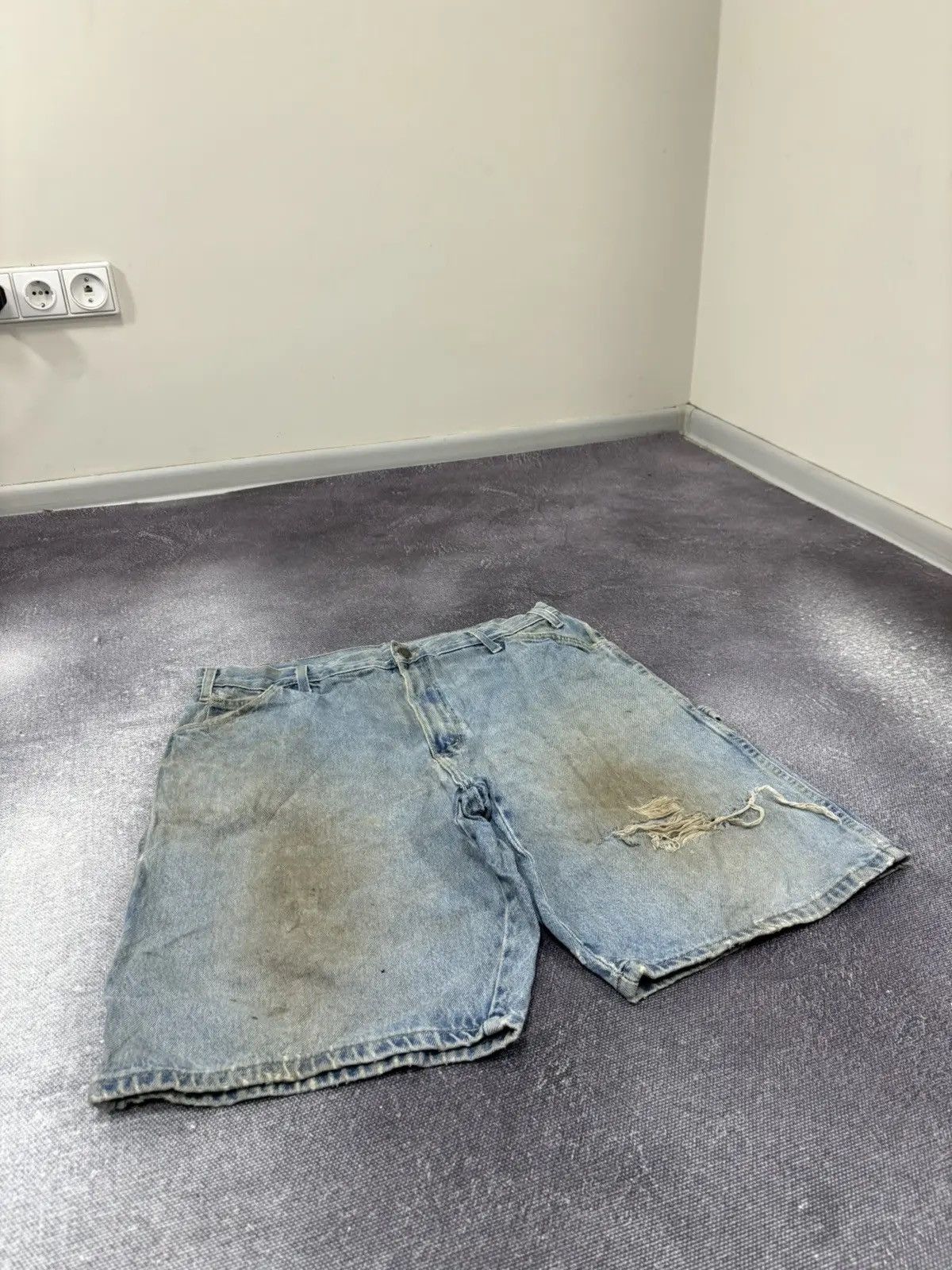 Dickies × Vintage Vintage Dickies USA Distressed Denim Baggy Shorts Jorts Size US 38 / EU 54 - 8 Thumbnail