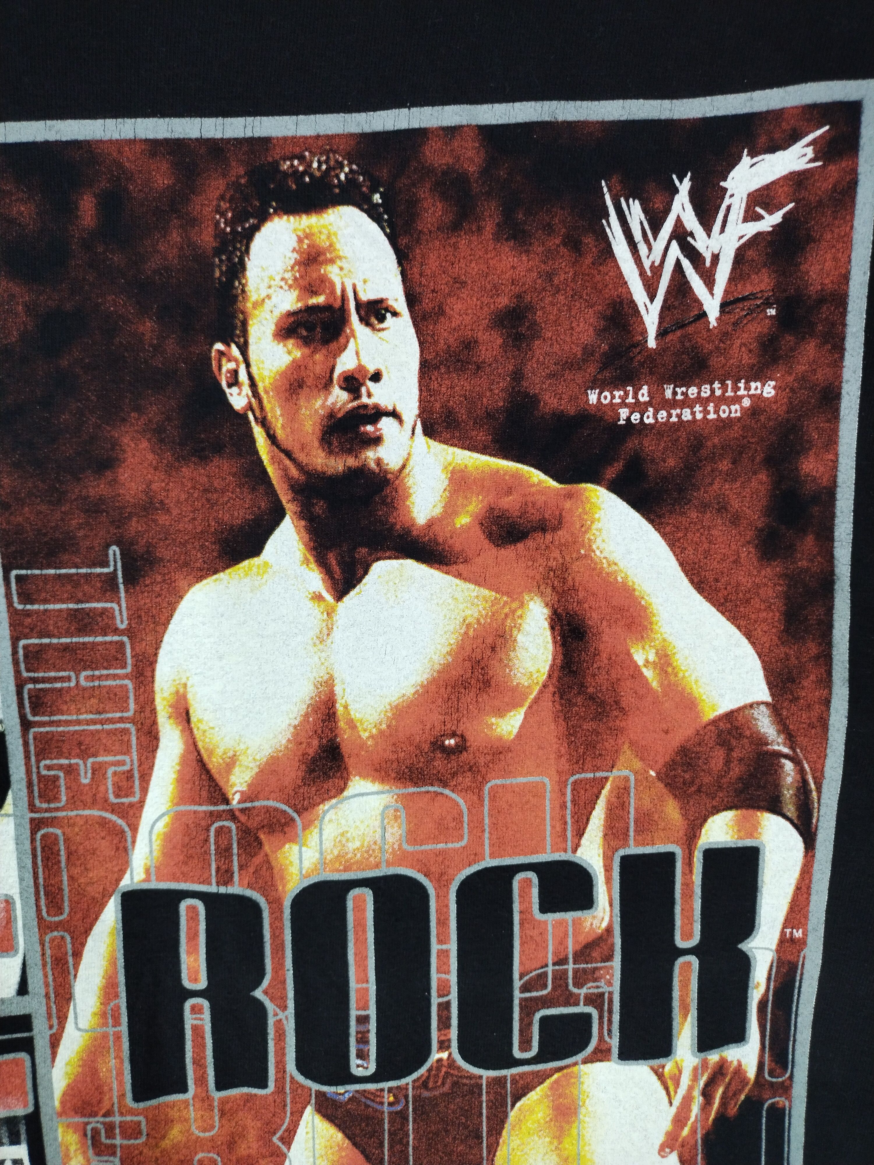 WWF Vintage 00's WWF The Rock Smacketh Down Shirt Tee Size US M / EU 48-50 / 2 - 2 Thumbnail