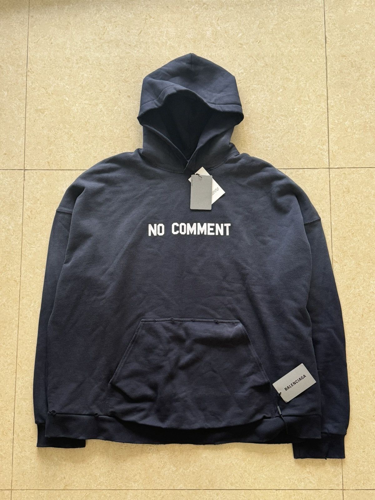 Balenciaga No comment faded hoodie size 3 | Grailed