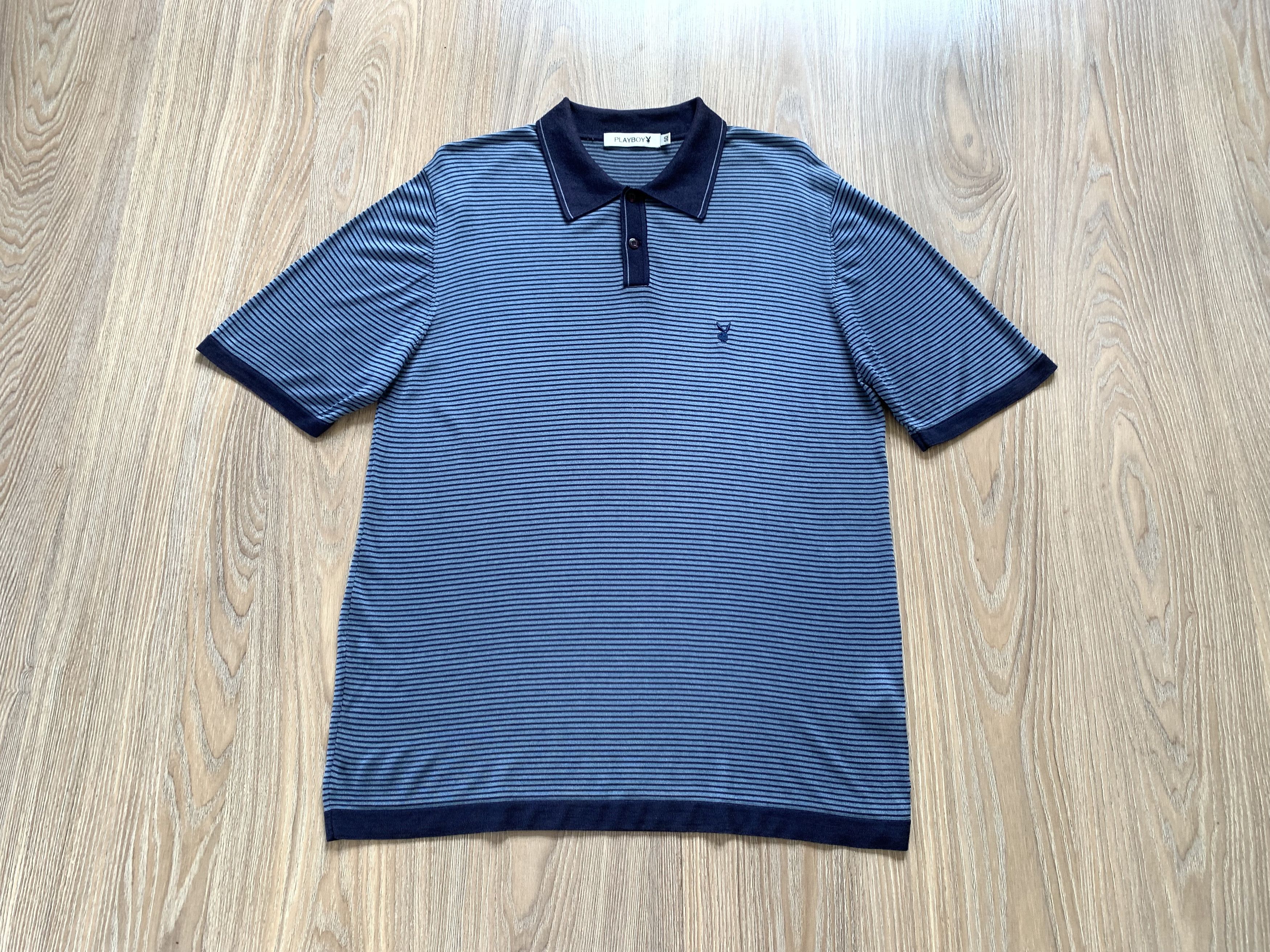 Playboy Playboy Stripe Cotton Polo T-Shirt Size US S / EU 44-46 / 1 - 1 Thumbnail