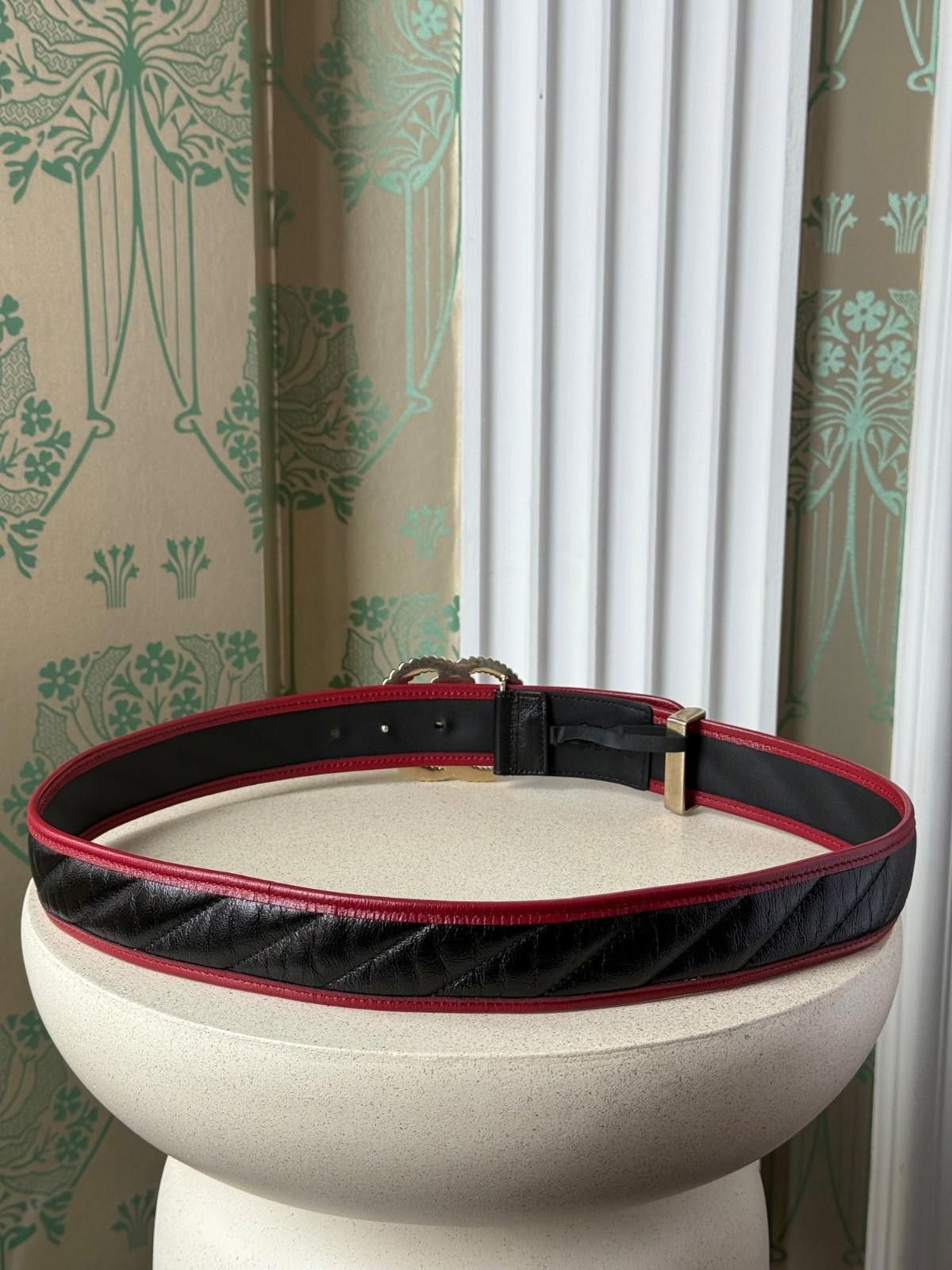 Gucci Gucci Azalea Calfskin Torchon Double G Marmont Belt 90/36 Size ONE SIZE - 4 Thumbnail