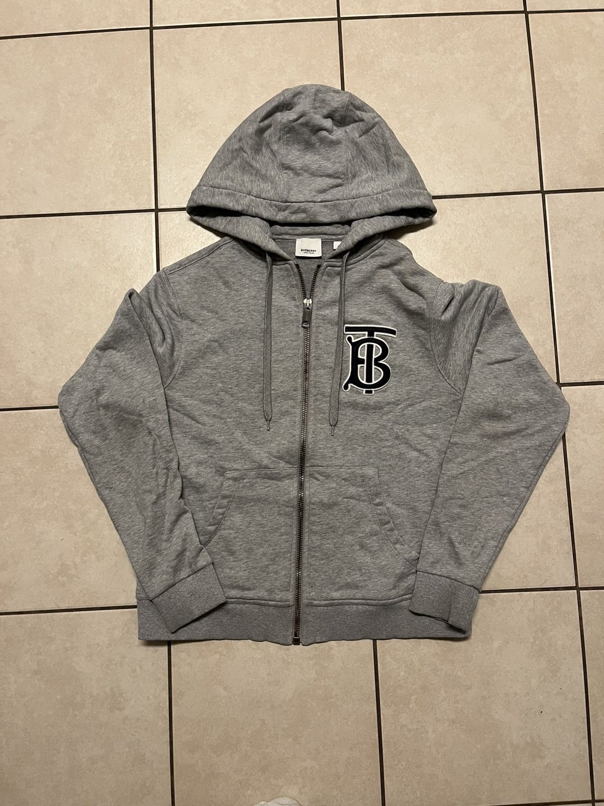 Burberry “TB” Burberry Grey Zip-Up Size US S / EU 44-46 / 1 - 1 Thumbnail