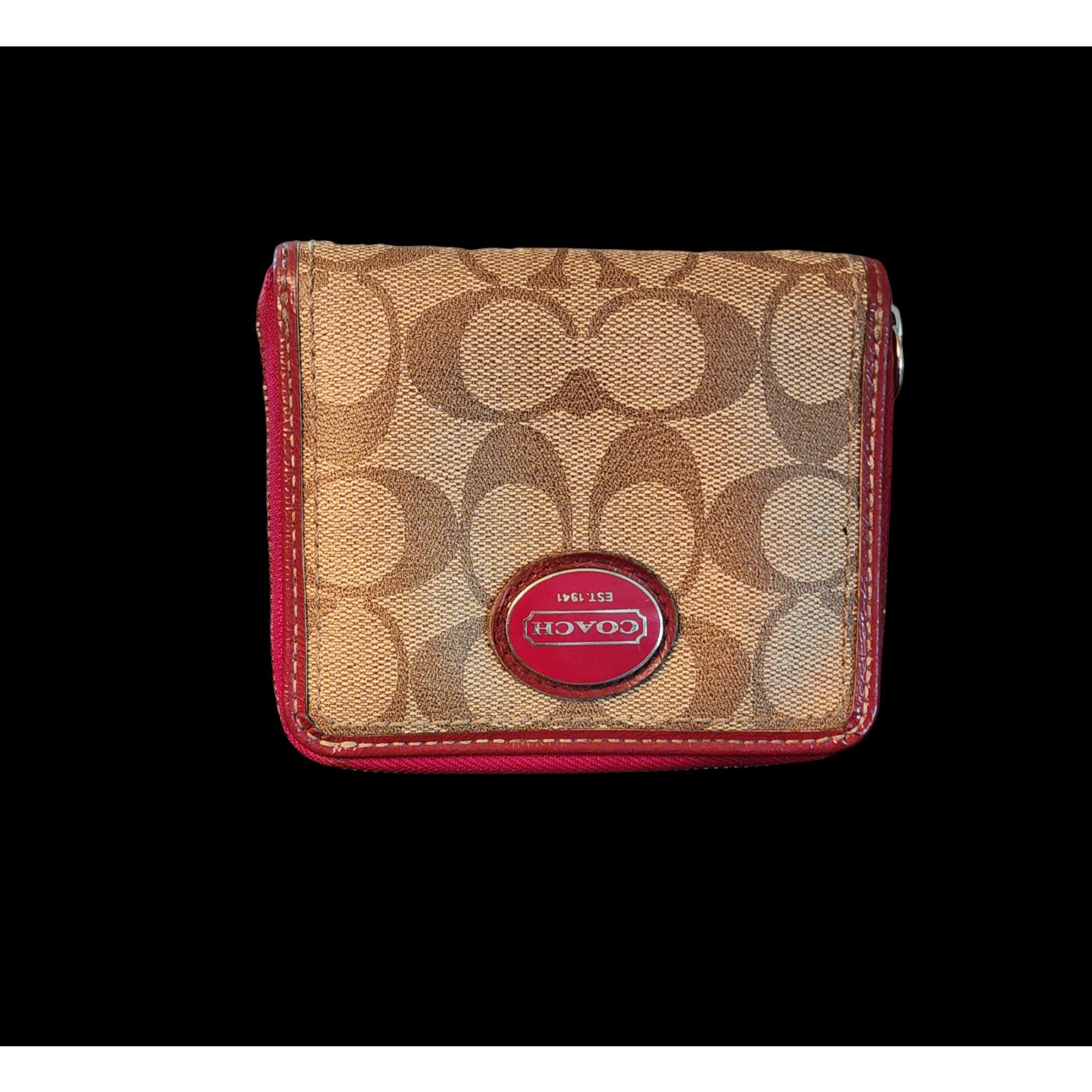 Coach Coach Peyton zip around coated canvas patent leather wallet Size ONE SIZE - 1 Thumbnail