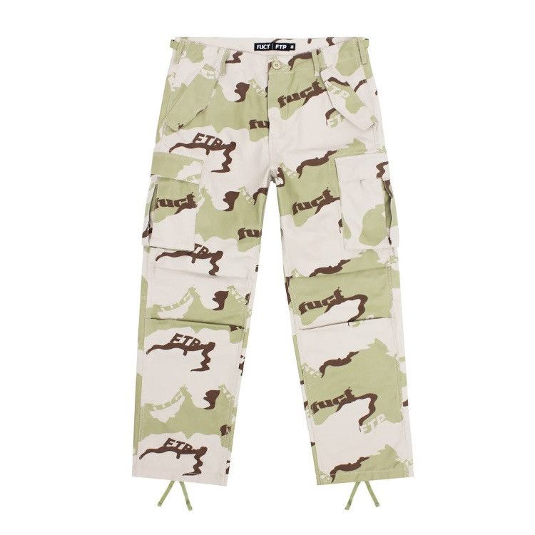 image of Fuck The Population x Fuct Ftp X Fuct Camo Cargo Pants in Green, Men's (Size 36)