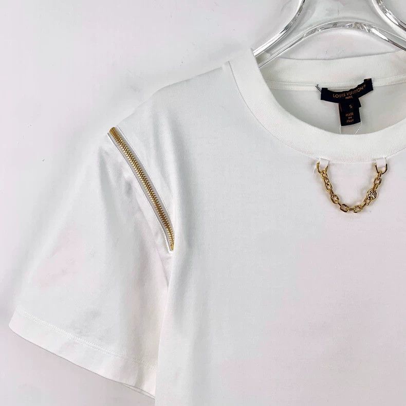 Louis Vuitton Louis Vuitton White Cotton Short Sleeve Dress-2506 Size S / US 4 / IT 40 - 3 Thumbnail