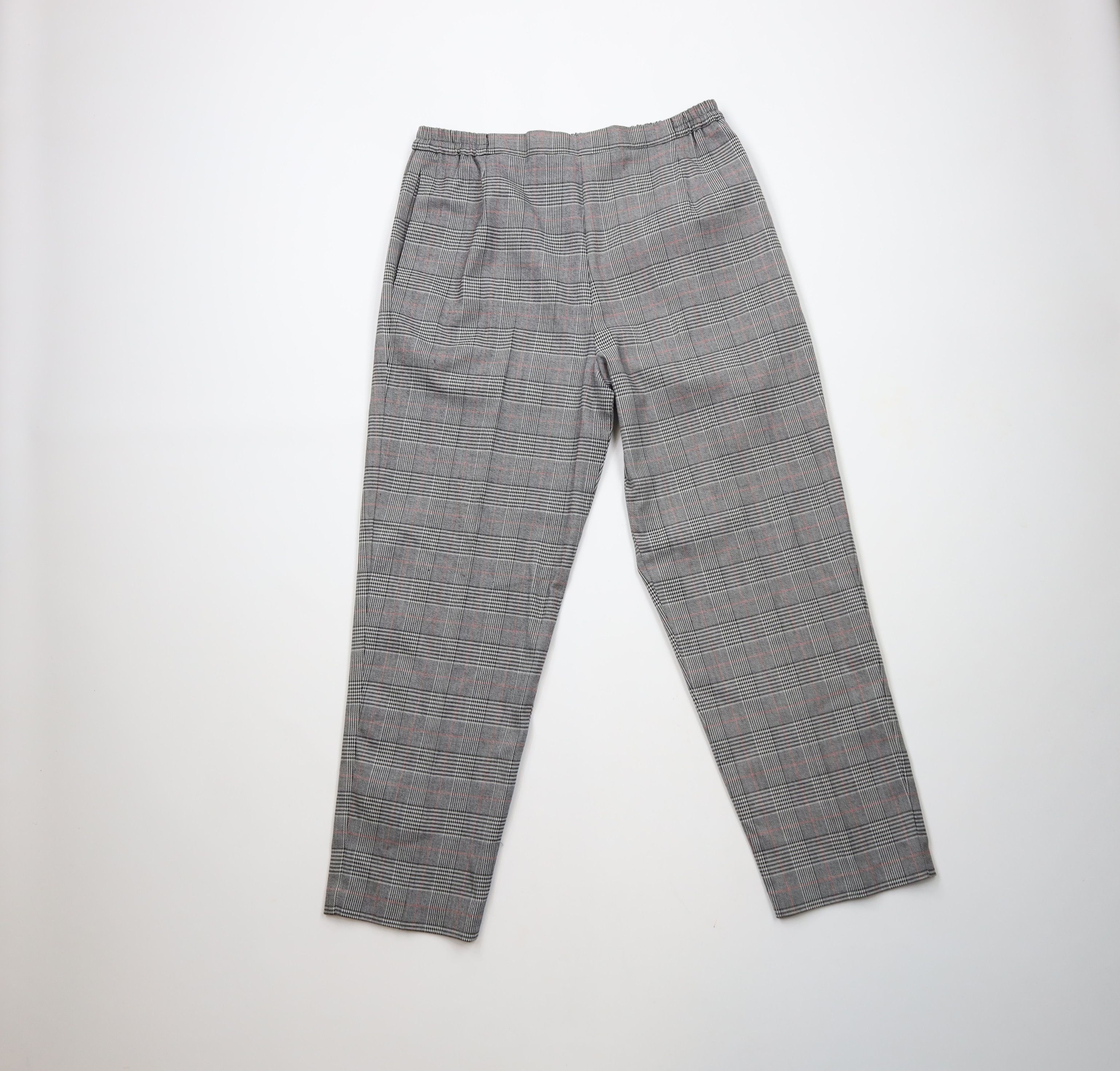Vintage Vintage 90s Streetwear Tapered Leg Flannel Pants Houndstooth Size 38" / US 16 / IT 52 - 1 Thumbnail
