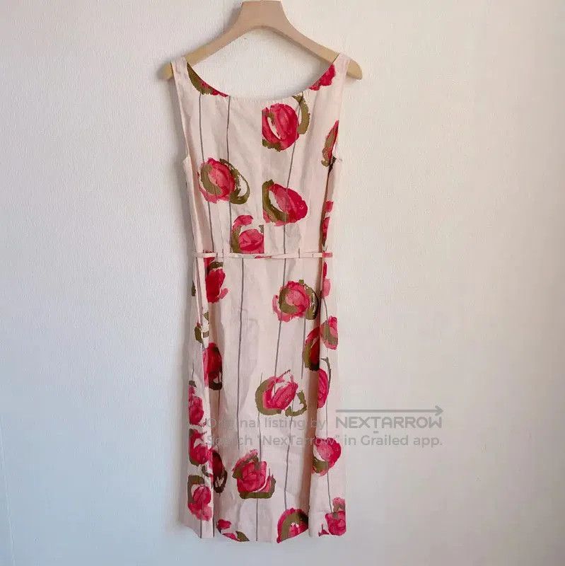 Max Mara MaxMara Sleeveless Floral Midi Dress in Pink . Size S / US 4 / IT 40 - 1 Thumbnail