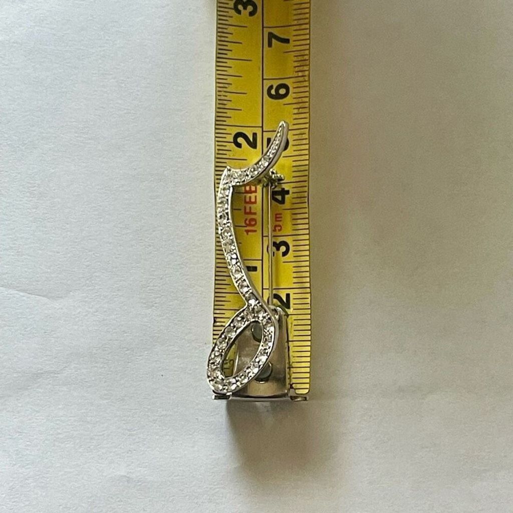 Other Vintage Treble Clef Music Note Crystal Rhinestone Brooch Size ONE SIZE - 6 Thumbnail
