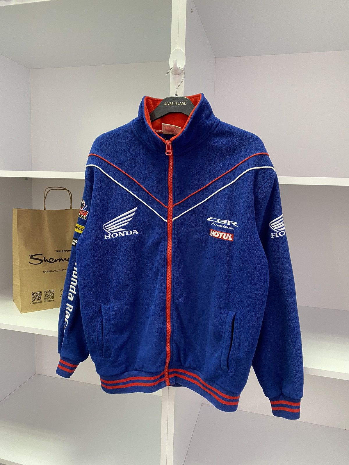 Honda × Vintage Vintage Honda Racing Fleece Jacket Size US M / EU 48-50 / 2 - 2 Thumbnail