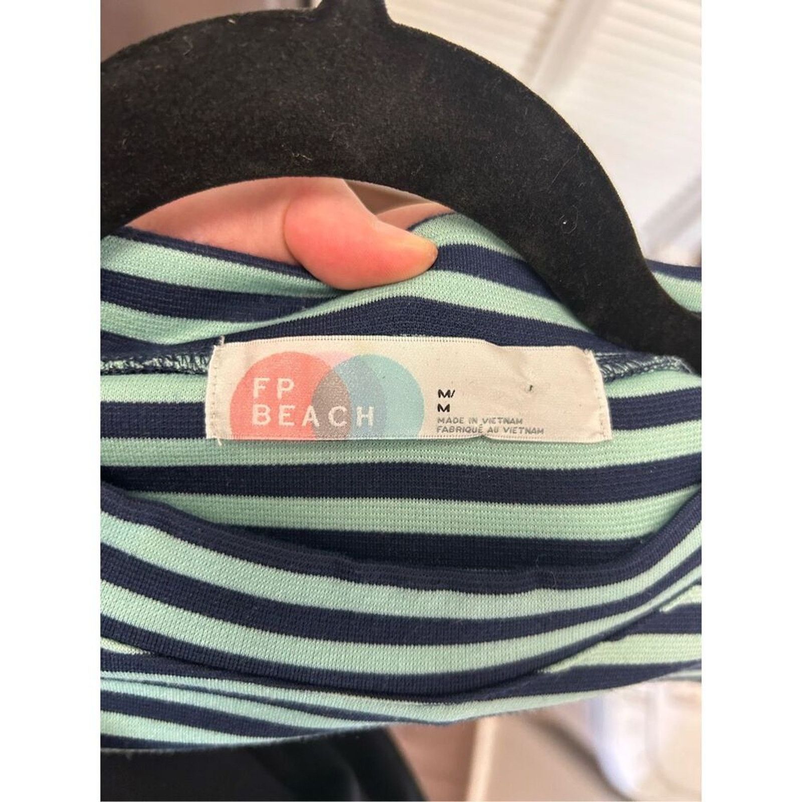 Free People Free People Turquoise Blue Striped ON THE LINE Dress Medium Size M / US 6-8 / IT 42-44 - 8 Thumbnail