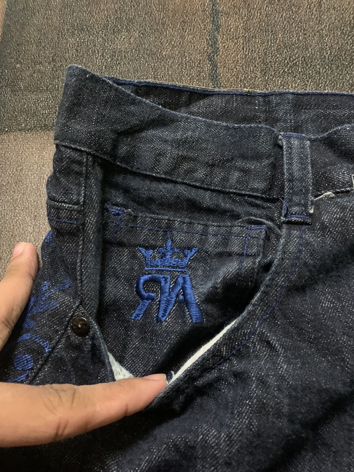 Affliction × JNCO CRAZY BAGGY red ape jeans with sick backhit Size US 36 / EU 52 - 7 Thumbnail