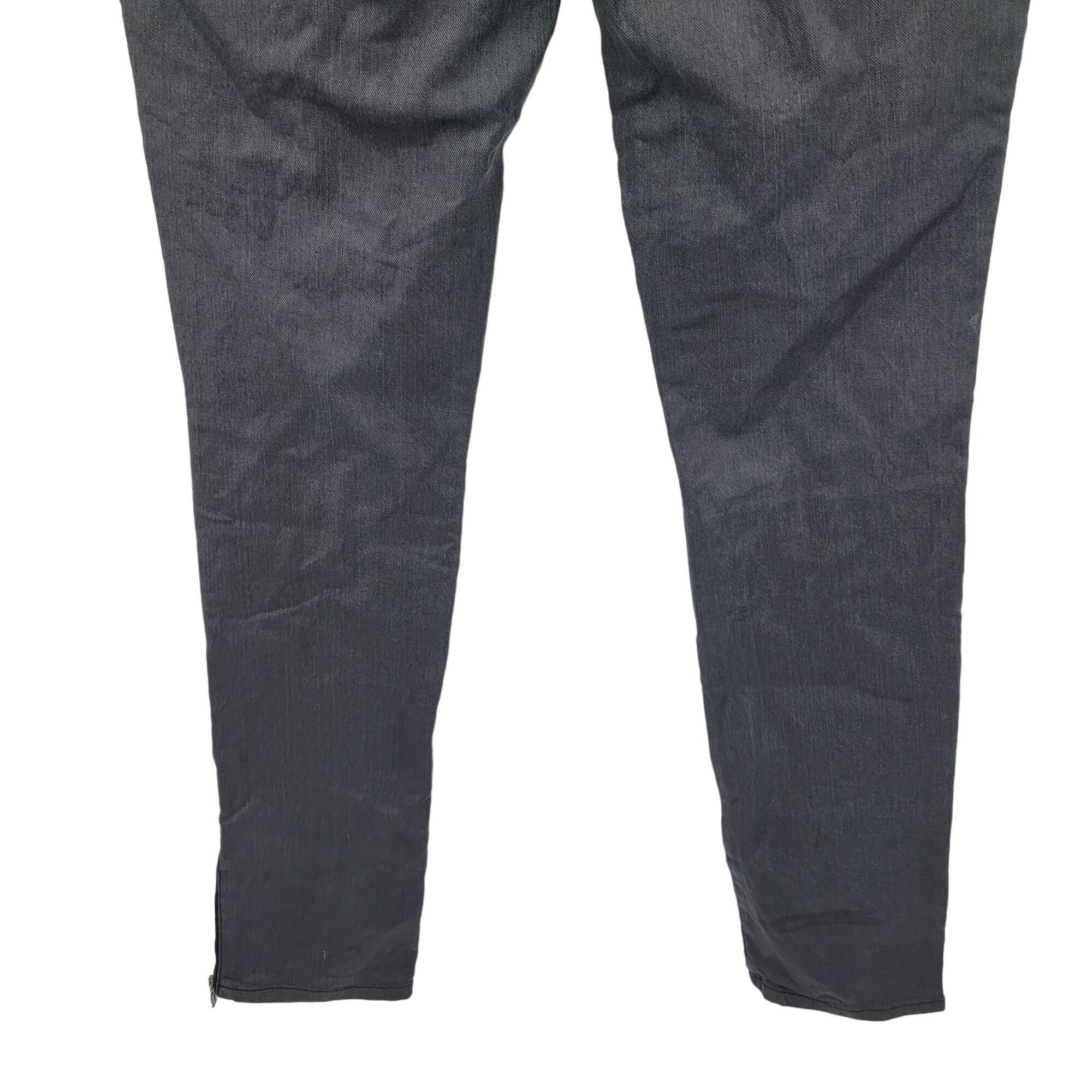 John Galliano Galliano Black Waxed Moto Jeans 32 Ankle Zip Pockets Militar Size 32" / US 10 / IT 46 - 11 Thumbnail