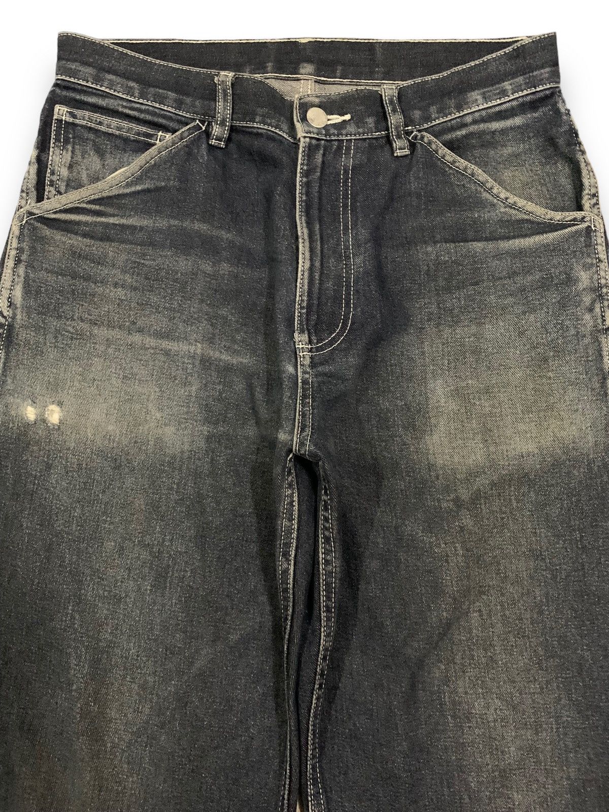 GU × Undercover Vintage Japanese Brand GU Faded Baggy Loose Ripped Jeans Size US 30 / EU 46 - 3 Thumbnail
