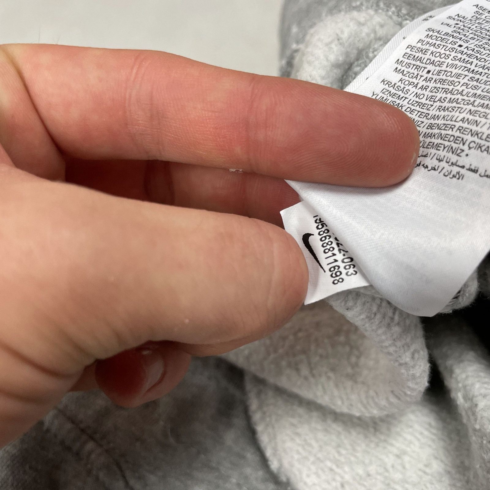 Nike Nike Club Men's Heather Gray Cotton Swoosh Sweatpants Small Size US 30 / EU 46 - 7 Thumbnail