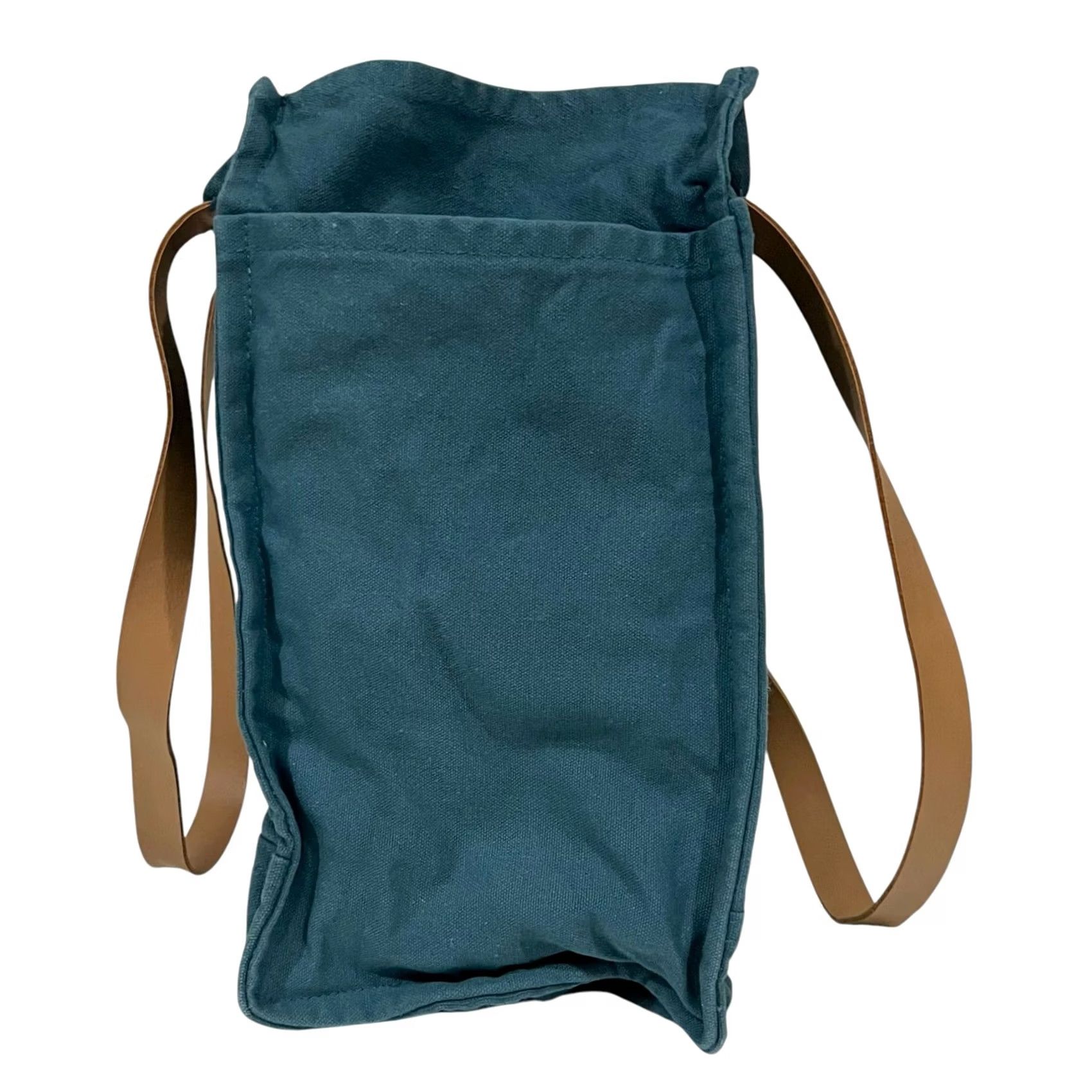 Market FEED Project Canvas Market Tote Shoulder Bag Blue with Leather Straps Unisex Adults Tote Cotton Canvas Leather Straps Size ONE SIZE - 6 Thumbnail