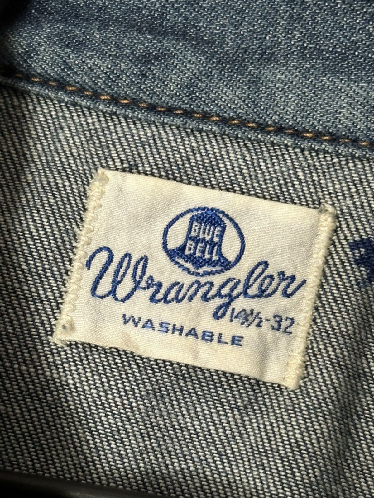 Vintage Inspired 50s Wrangler Blue Bell Denim Western Shirt