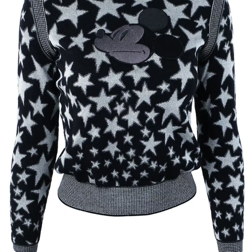 Marc Jacobs Marc Jacobs Mickey Mouse Black and Sliver Stars Pullover Size S / US 4 / IT 40 - 1 Thumbnail