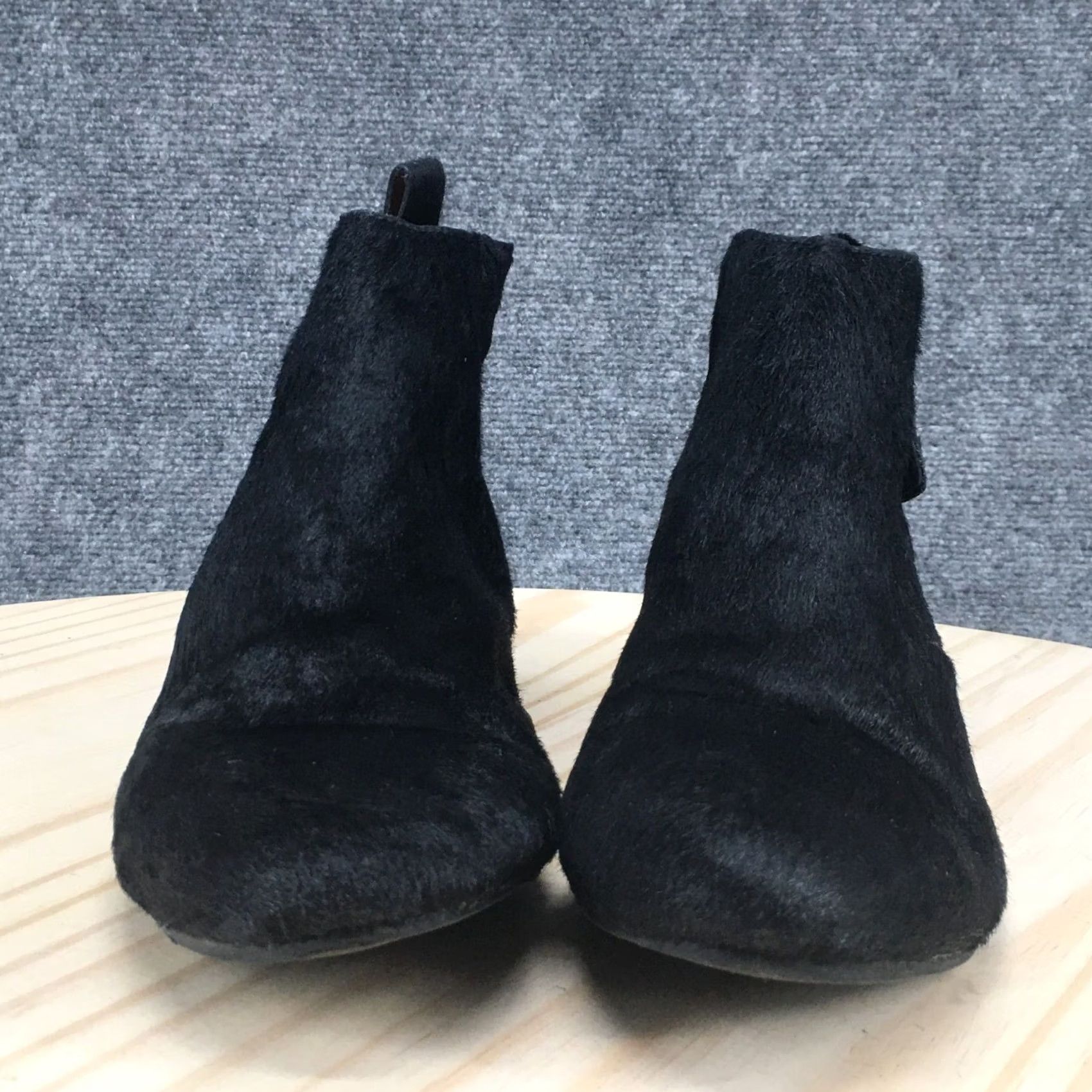 Gap Gap Boots Womens 7 Holiday Black Calf Hair Side Zip Ankle Bootie Low Heels Size US 7 / IT 37 - 7 Thumbnail