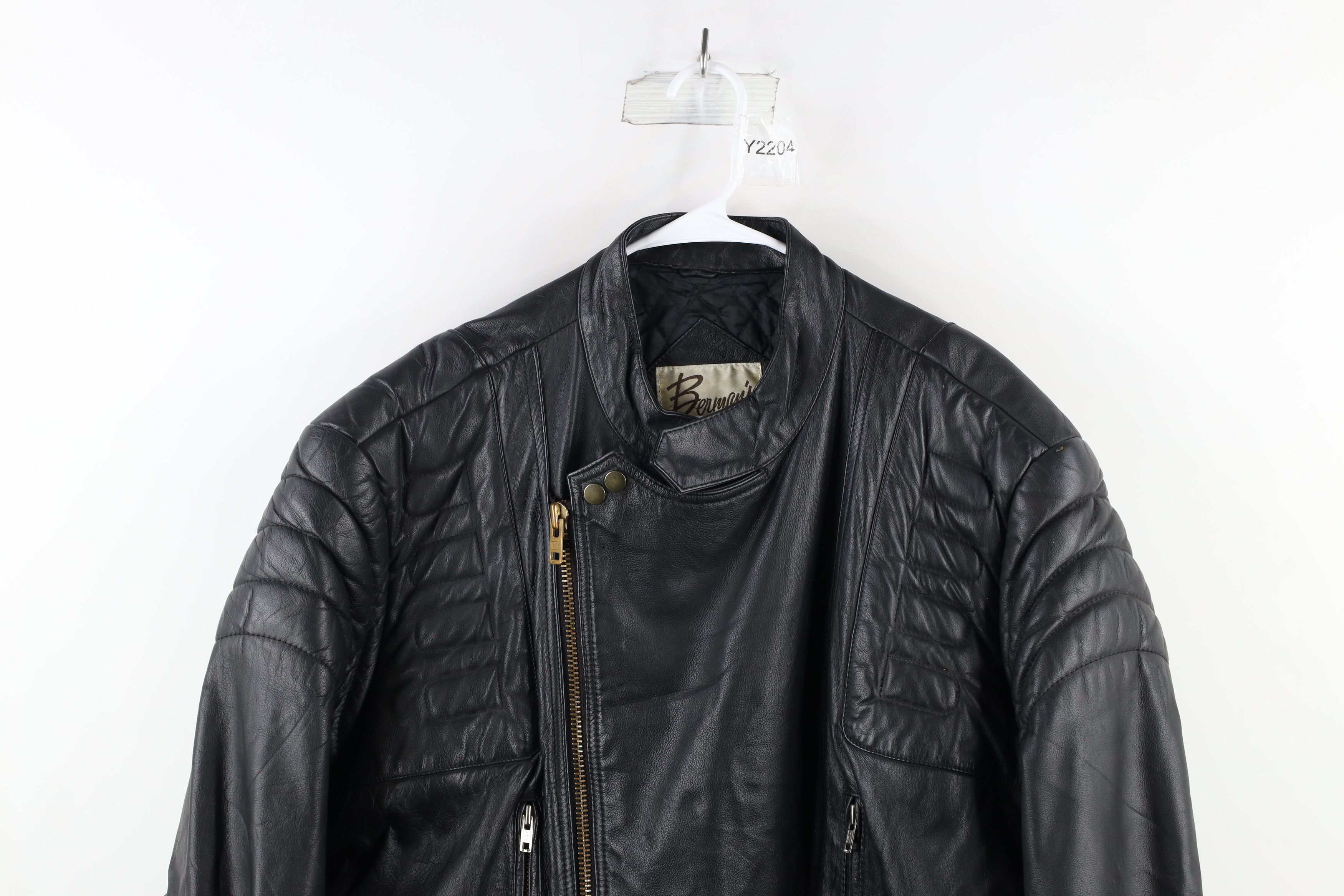 Vintage Vintage 70s Heavyweight Padded Leather Motorcycle Jacket Size US XL / EU 56 / 4 - 2 Thumbnail