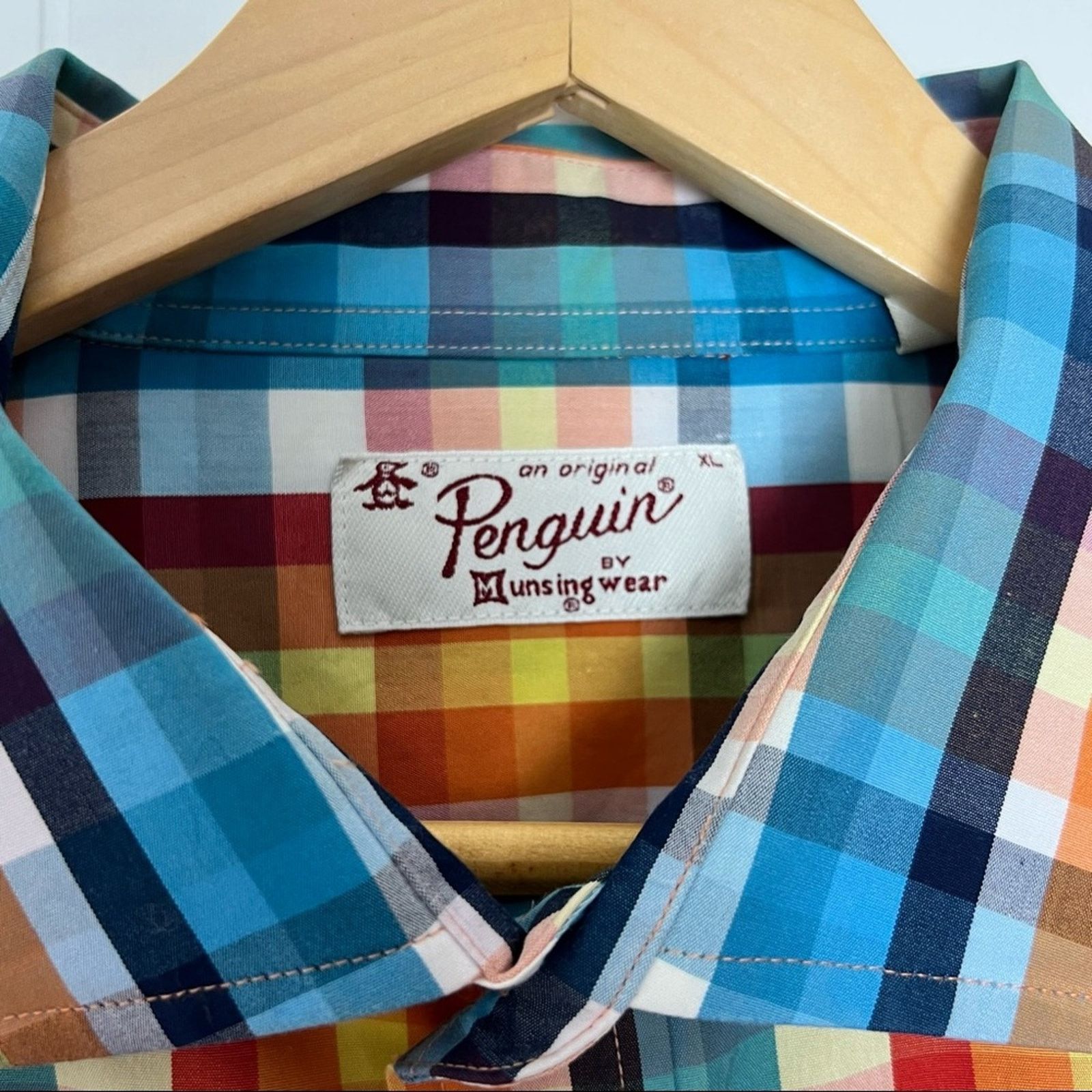 Original Penguin Penguin Bright Multi Check Button Up Shirt Men’s Size XL Size US XL / EU 56 / 4 - 9 Thumbnail