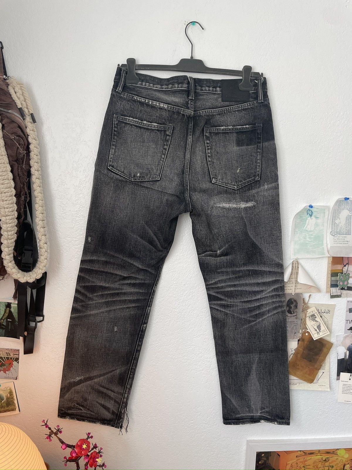 Japanese Brand × Vintage Wirote Distressed Selvedge Black Denim Jeans Size US 32 / EU 48 - 2 Thumbnail